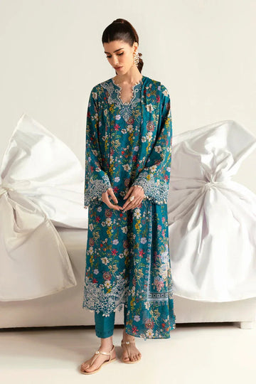 Qalamkar | Q Prints 2025 | PQ-10 FAHA - Aqsa Fabrics