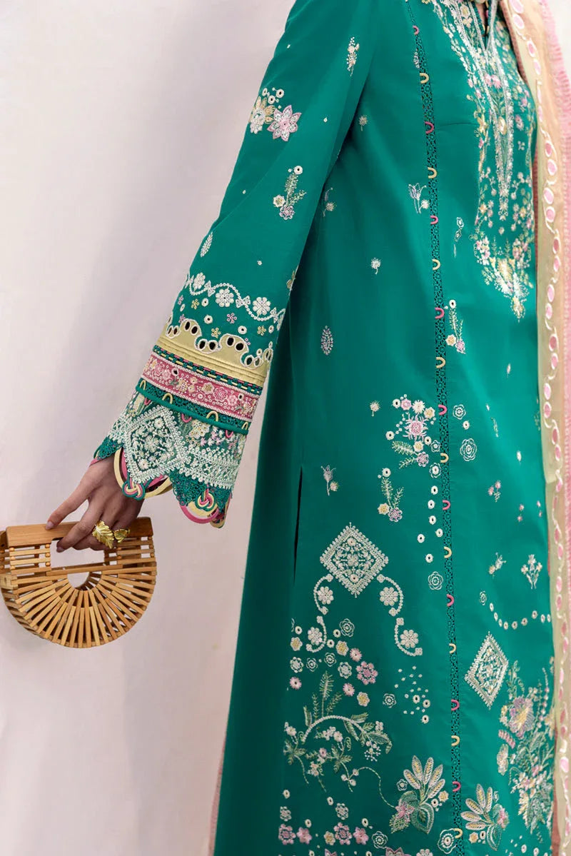 Qalamkar | Qlinekari Lawn | DC-08 Elida - Aqsa Fabrics
