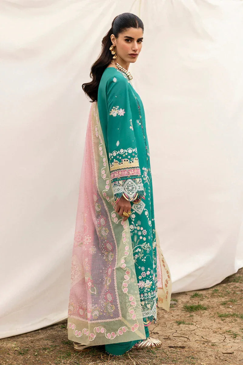 Qalamkar | Qlinekari Lawn | DC-08 Elida - Aqsa Fabrics