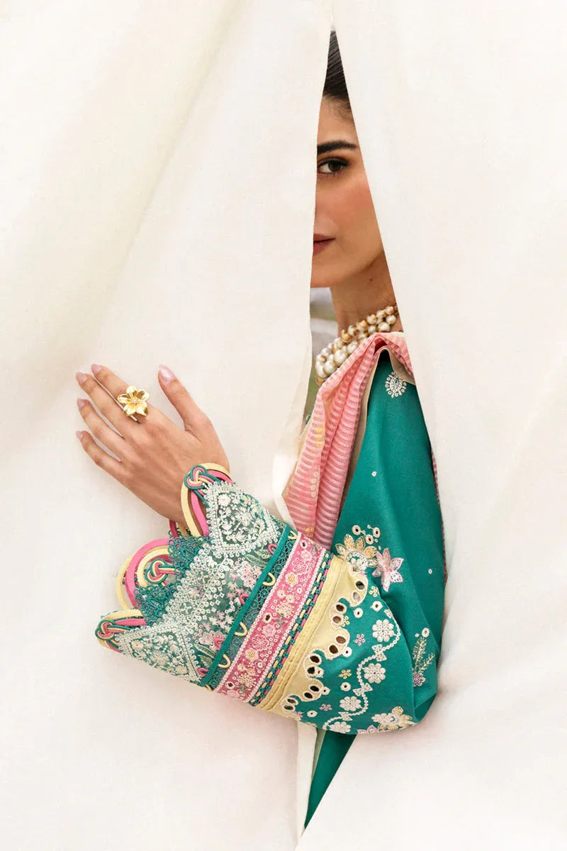 Qalamkar | Qlinekari Lawn | DC-08 Elida - Aqsa Fabrics