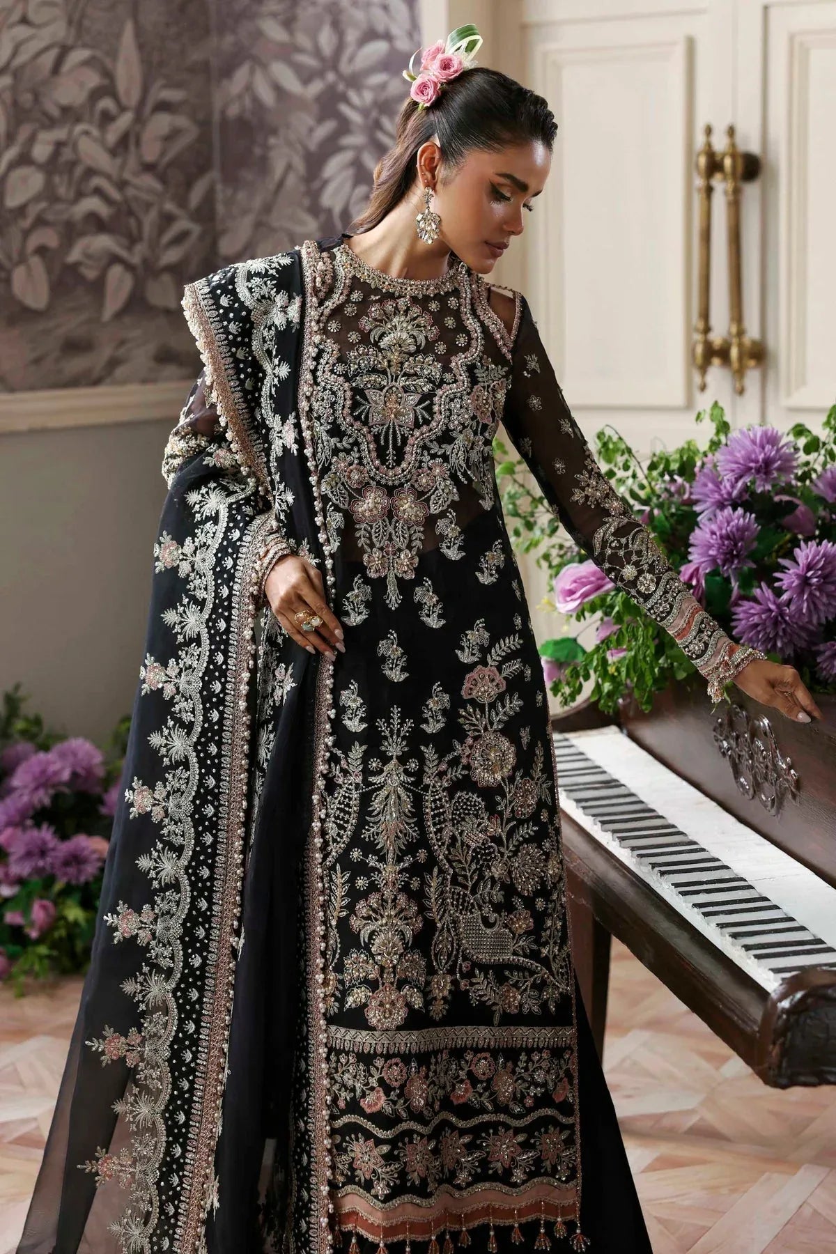 Akbar Aslam | Deewani Wedding Formals | Nocturne - Aqsa Fabrics