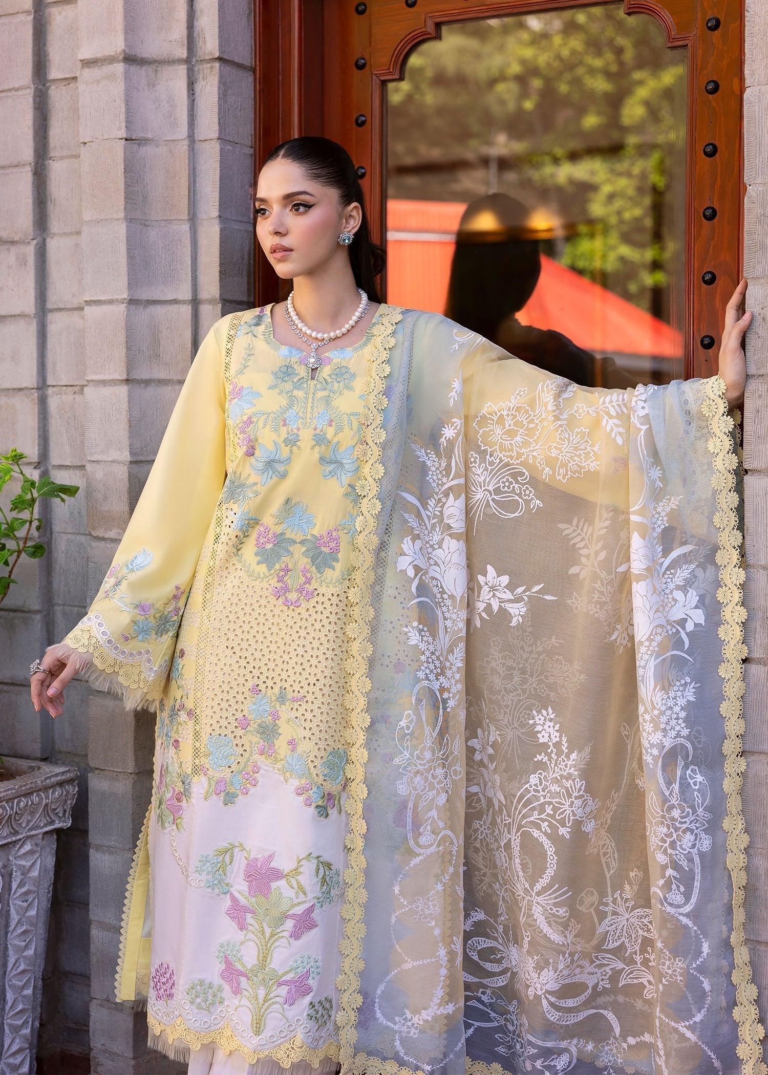 Saira Shakira | Bloom Lawn 25 | LOTUS REVERIE 4-A - Aqsa Fabrics