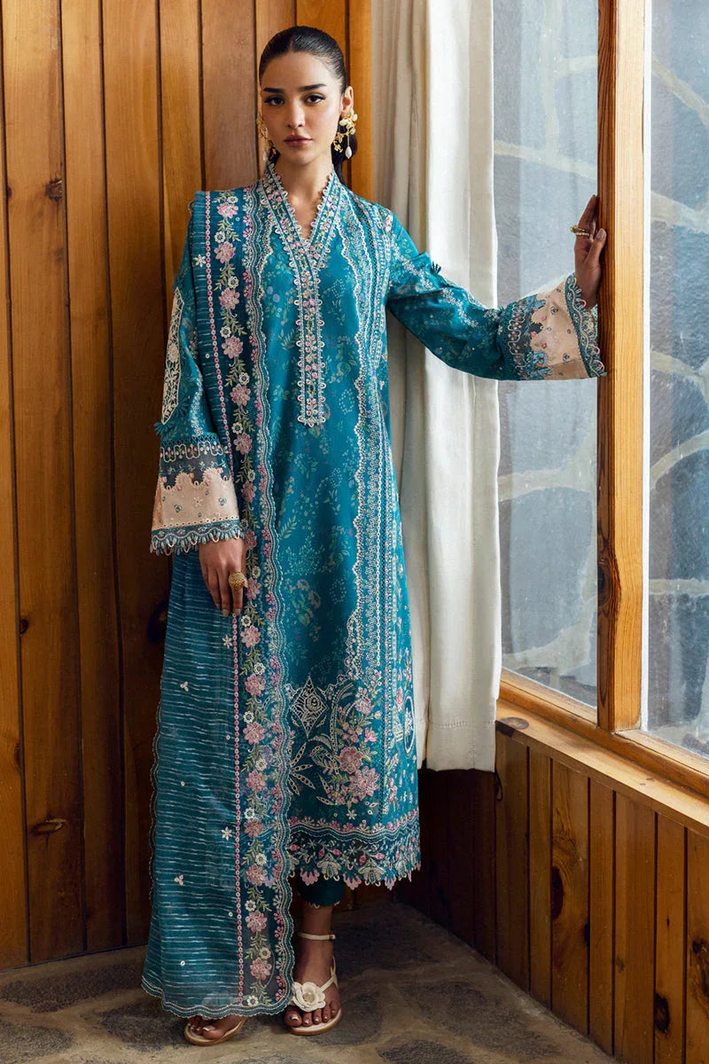 Qalamkar | Qlinekari Lawn | DC-10 Fina - Aqsa Fabrics