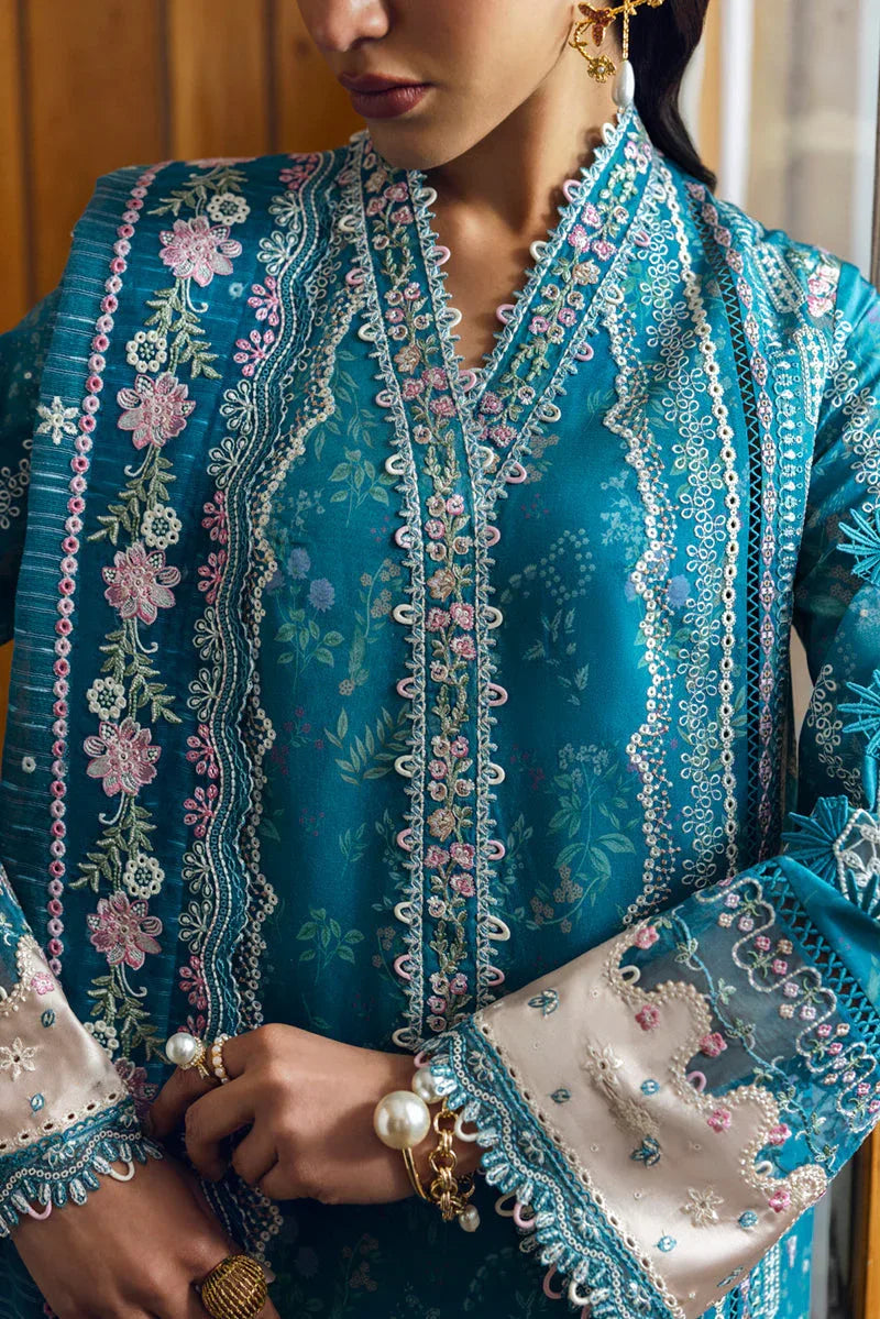 Qalamkar | Qlinekari Lawn | DC-10 Fina - Aqsa Fabrics
