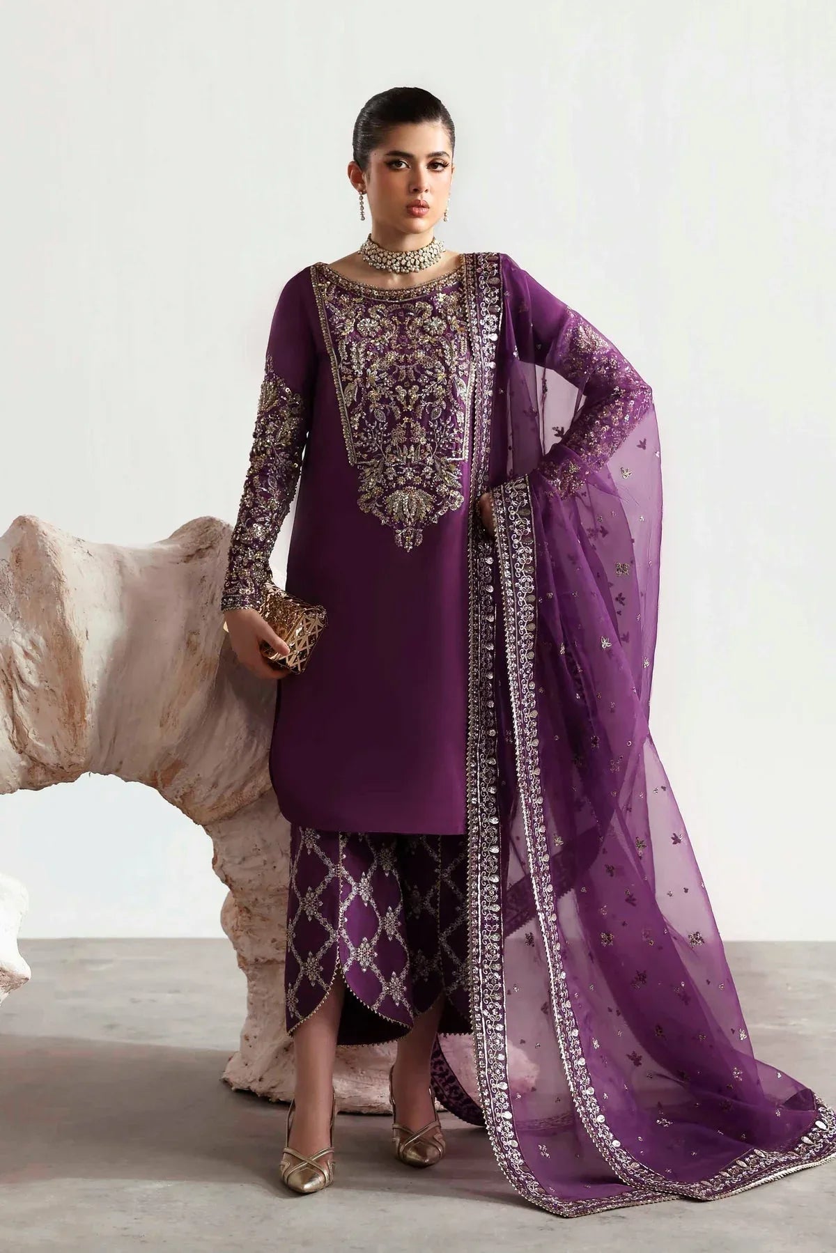 Akbar Aslam | Luxury Formals 25 | Lapis - Aqsa Fabrics