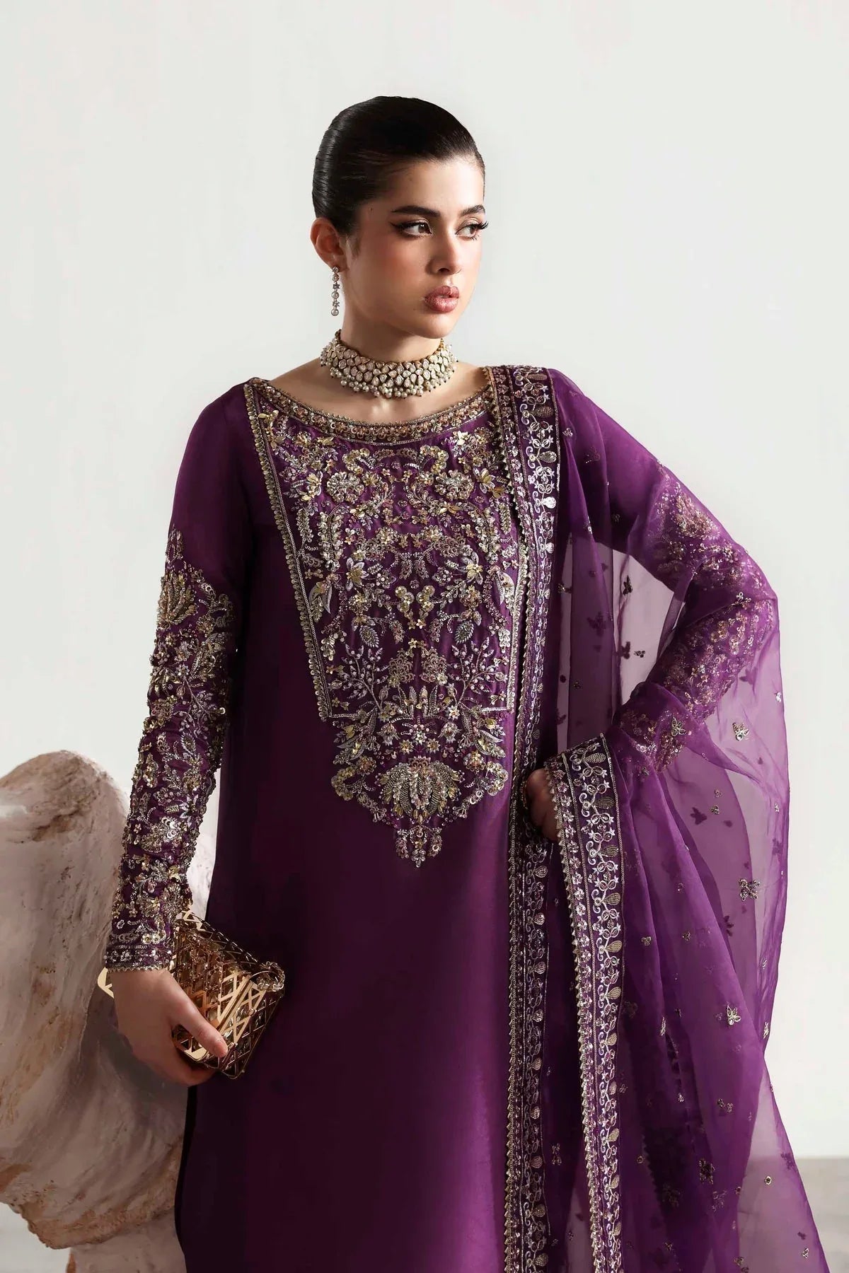 Akbar Aslam | Luxury Formals 25 | Lapis - Aqsa Fabrics