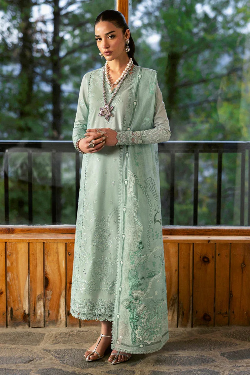 Qalamkar | Qlinekari Lawn | DC-15 Elira - Aqsa Fabrics