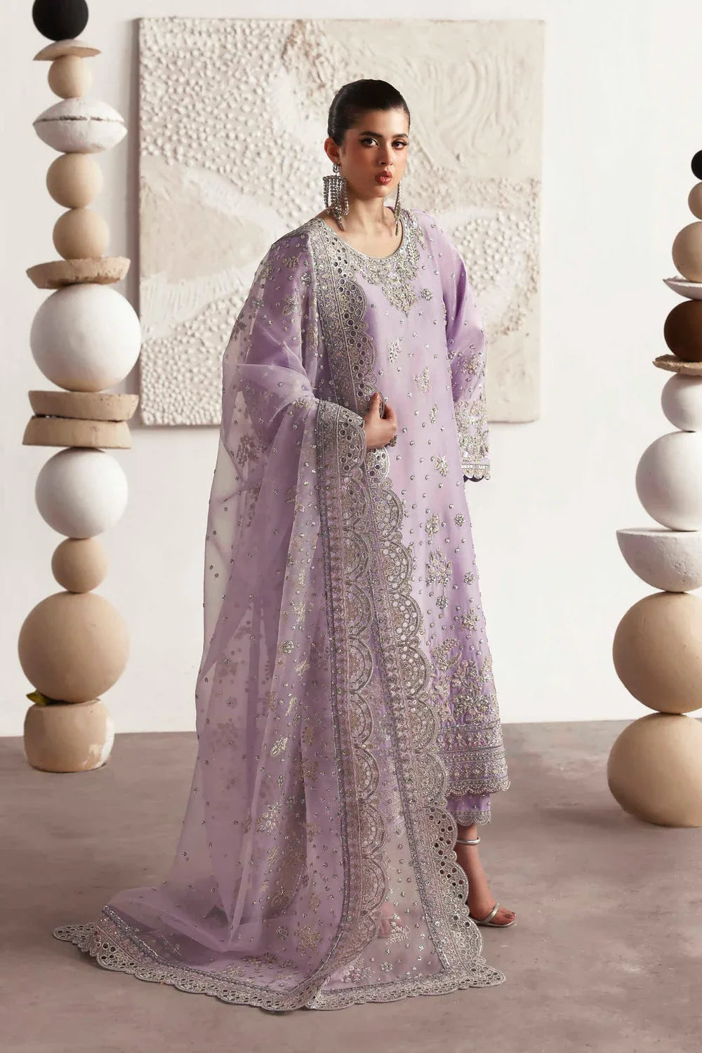 Akbar Aslam | Luxury Formals 25 | Champagne - Aqsa Fabrics