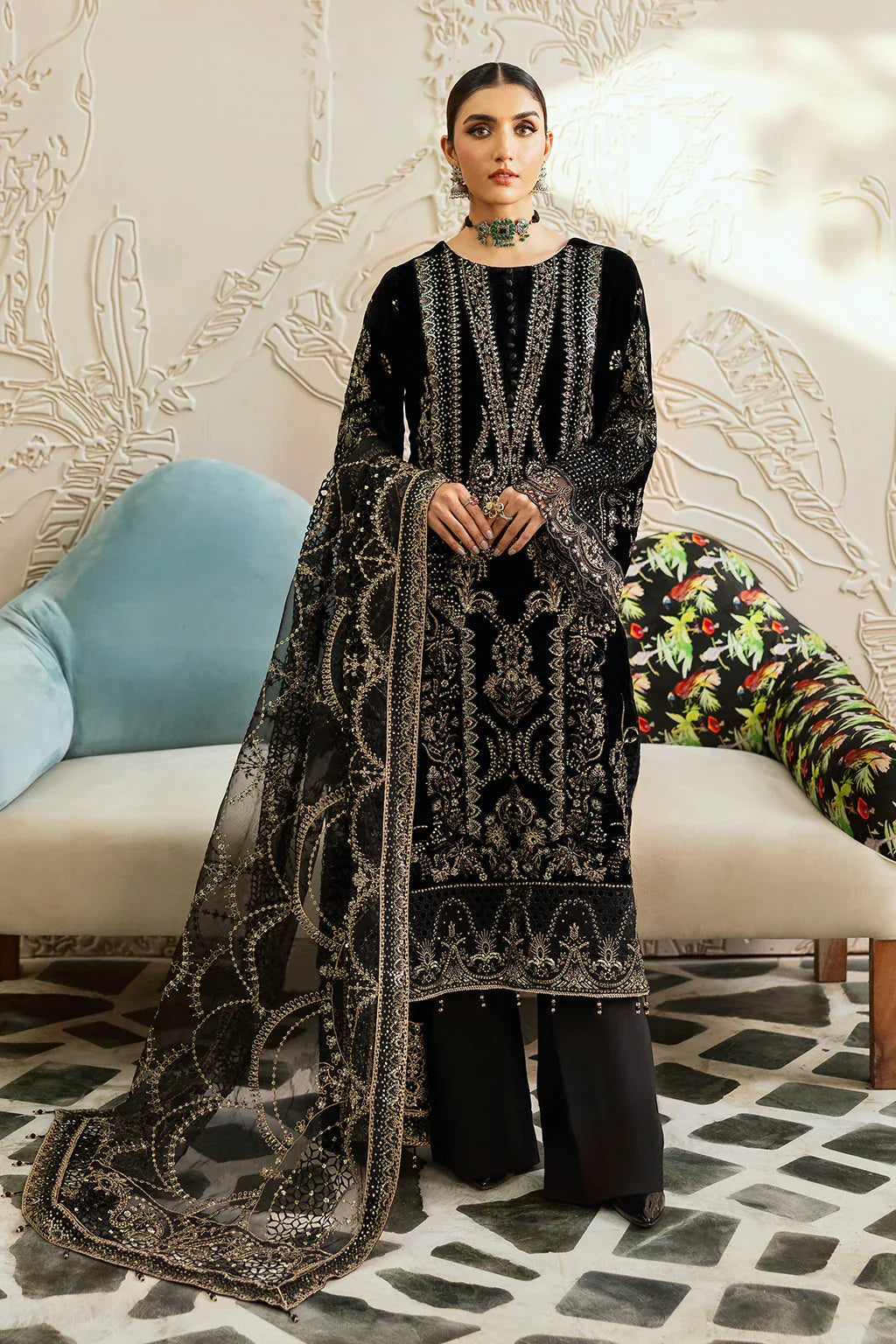 Ramsha | Velvet Collection | V-603 - Aqsa Fabrics