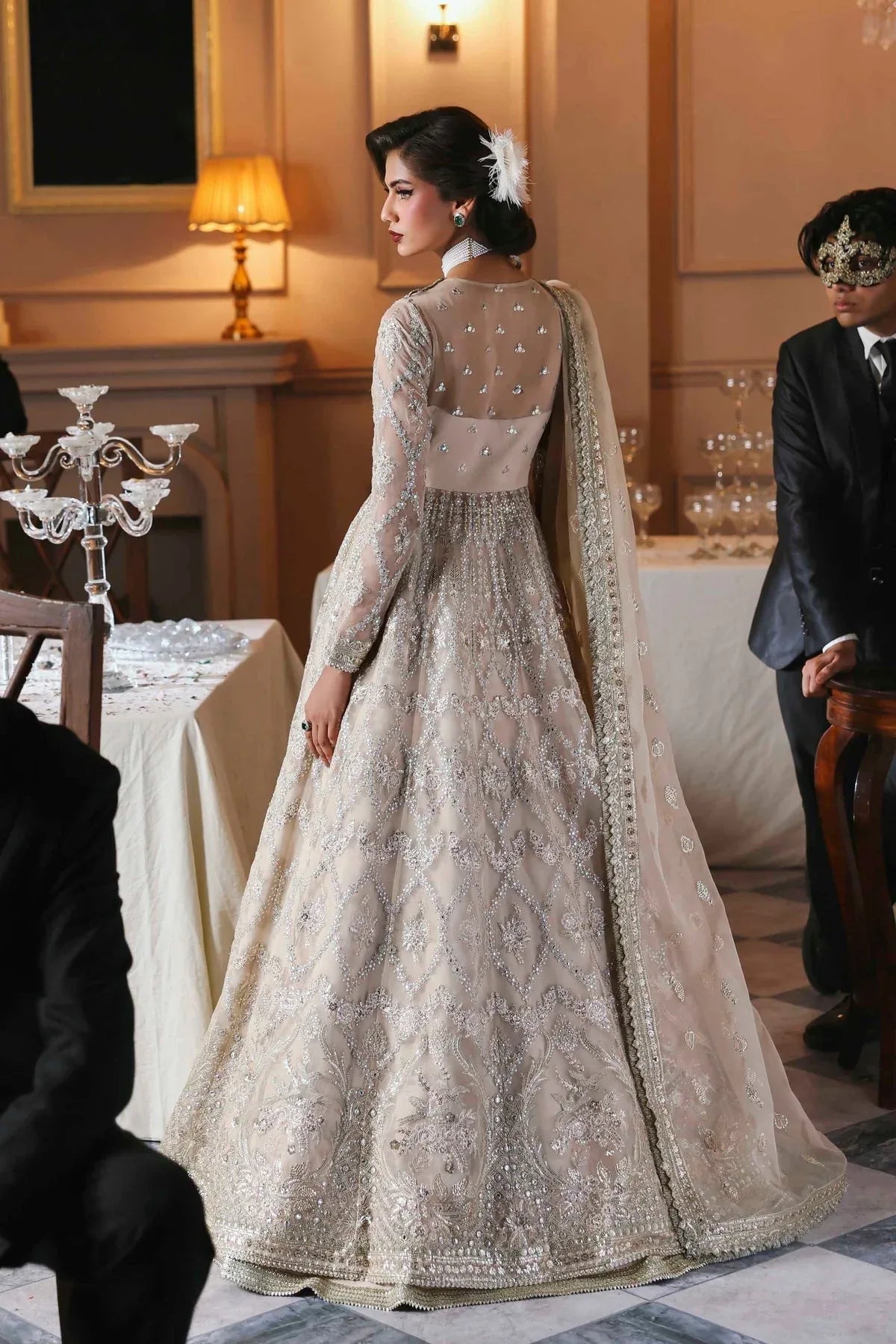 Akbar Aslam | Deewani Wedding Formals | Gulnisa - Aqsa Fabrics