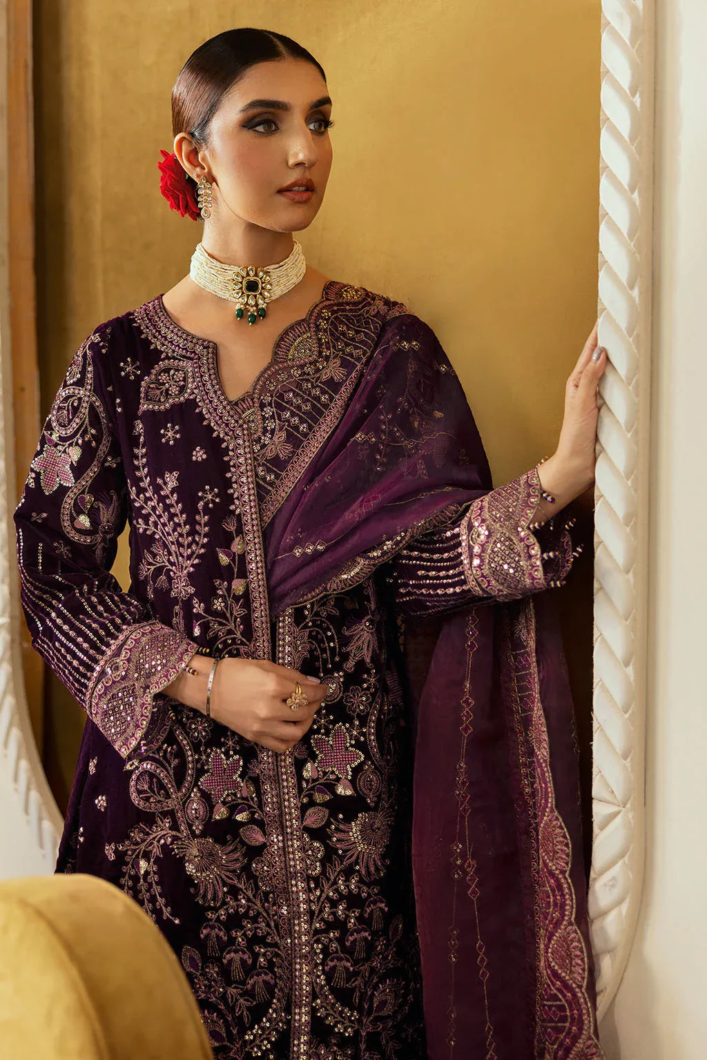 Ramsha | Velvet Collection | V-605 - Aqsa Fabrics