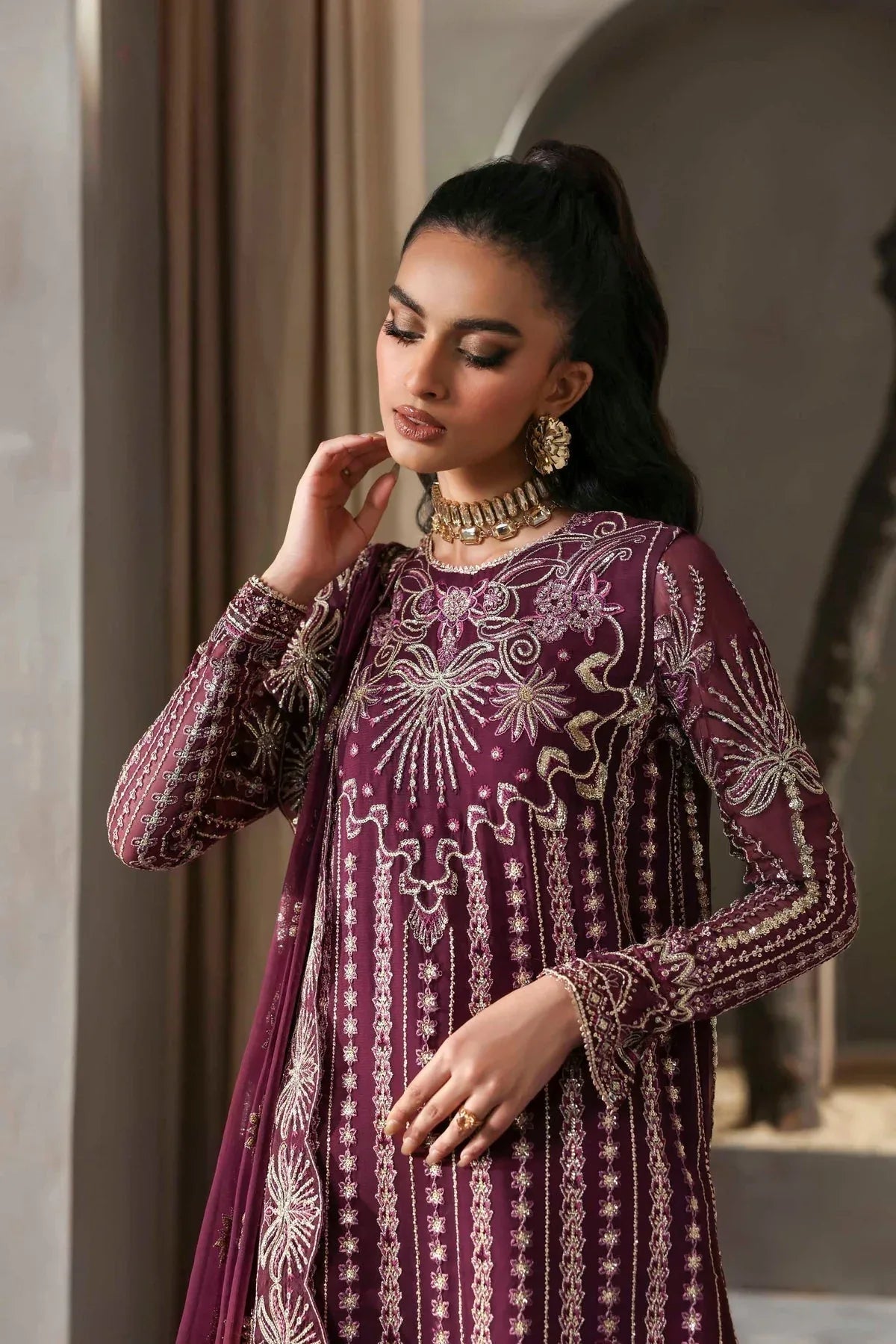 Akbar Aslam | Meeras Luxury Chiffon 25 | Mahin - Aqsa Fabrics