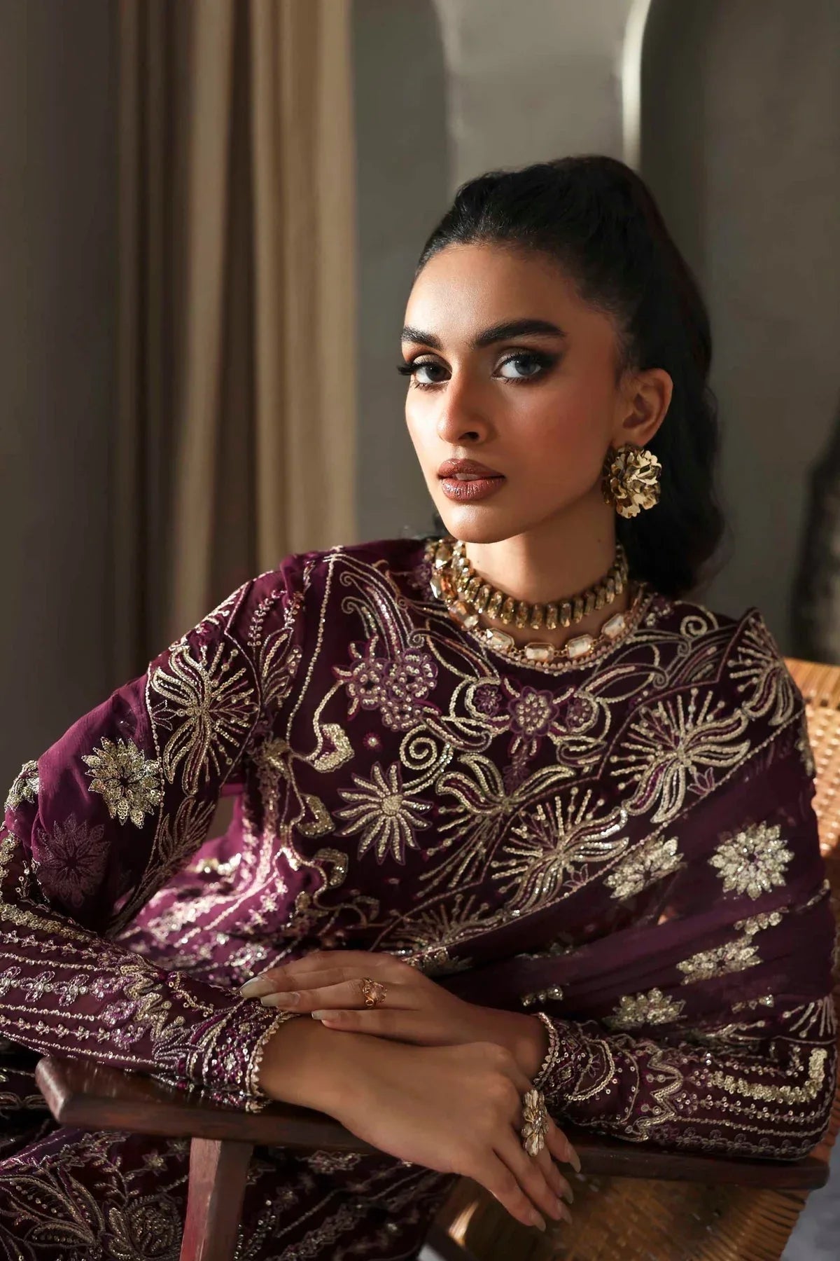 Akbar Aslam | Meeras Luxury Chiffon 25 | Mahin - Aqsa Fabrics