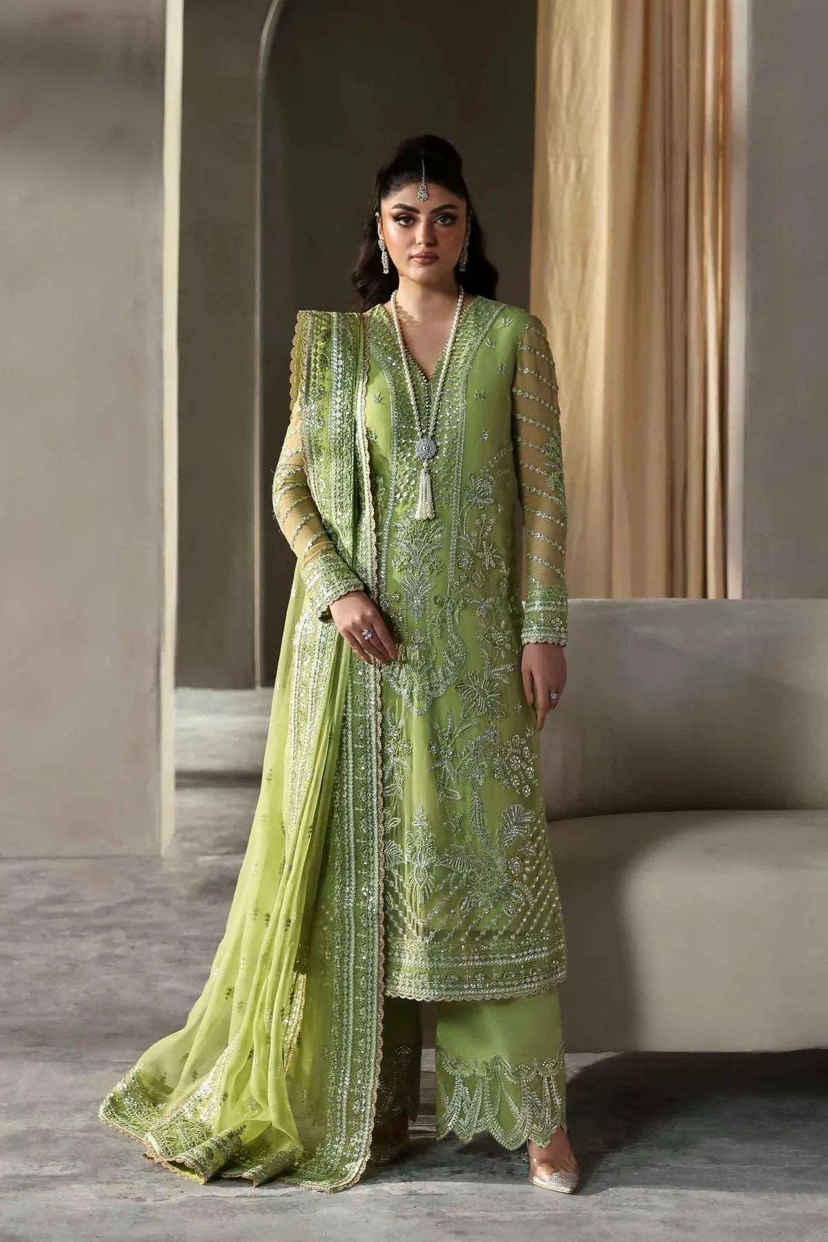 Akbar Aslam | Meeras Luxury Chiffon 25 | Verdaz - Aqsa Fabrics