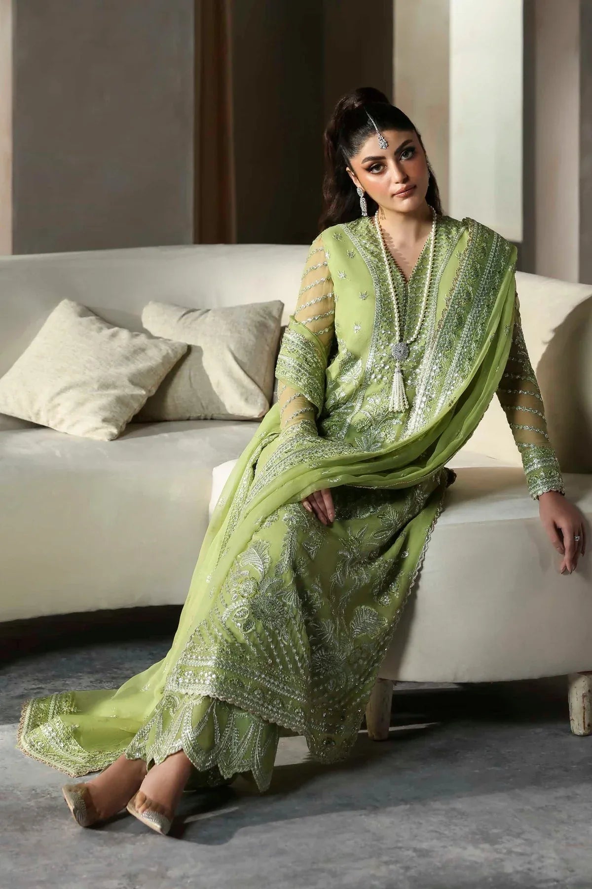 Akbar Aslam | Meeras Luxury Chiffon 25 | Verdaz - Aqsa Fabrics