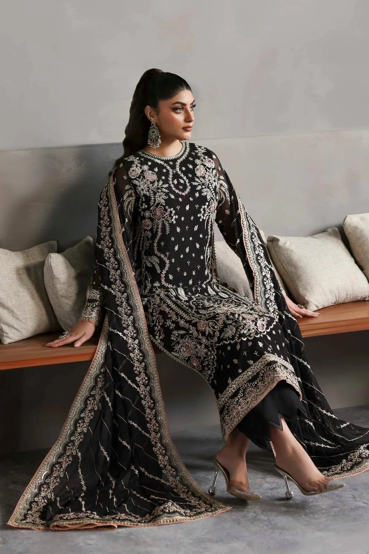 Akbar Aslam | Meeras Luxury Chiffon 25 | Zehmaya - Aqsa Fabrics