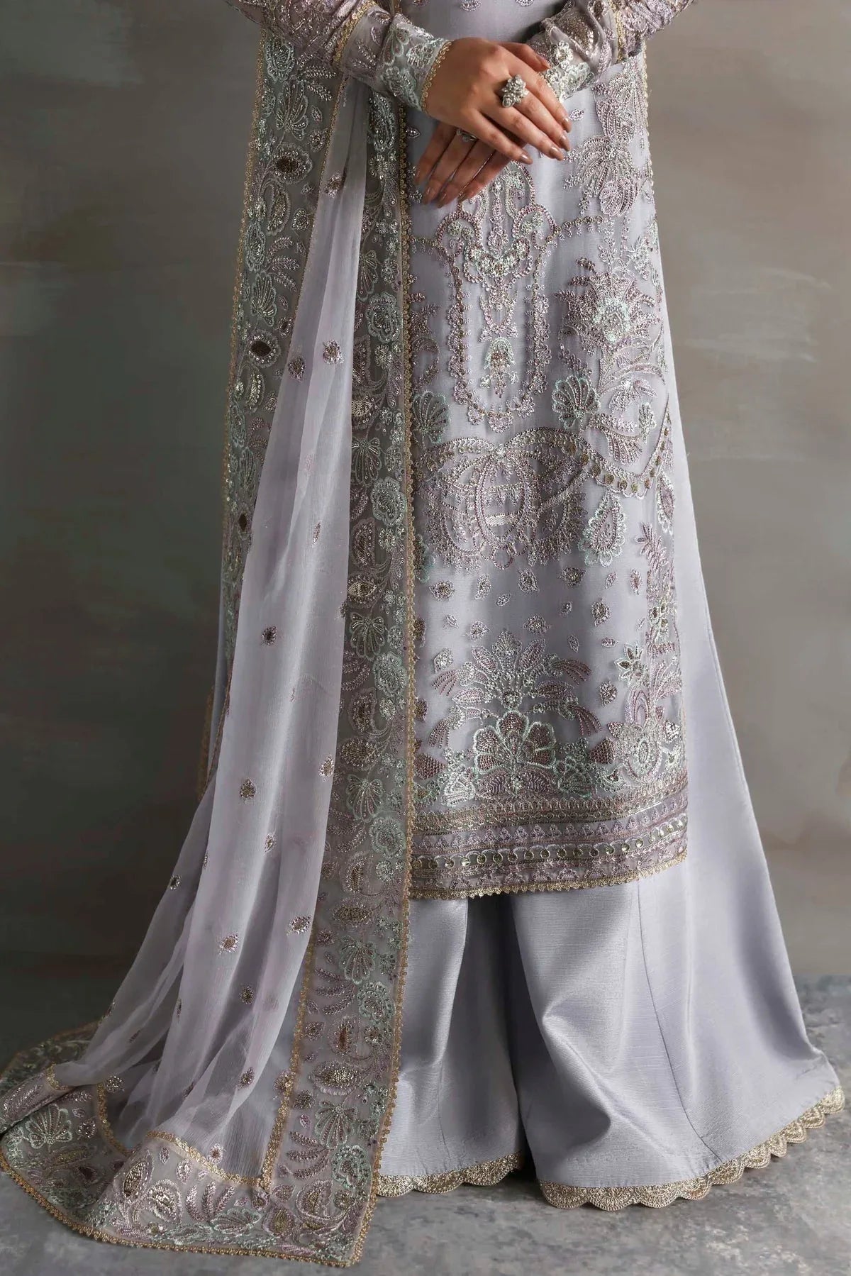 Akbar Aslam | Meeras Luxury Chiffon 25 | Emeraya - Aqsa Fabrics
