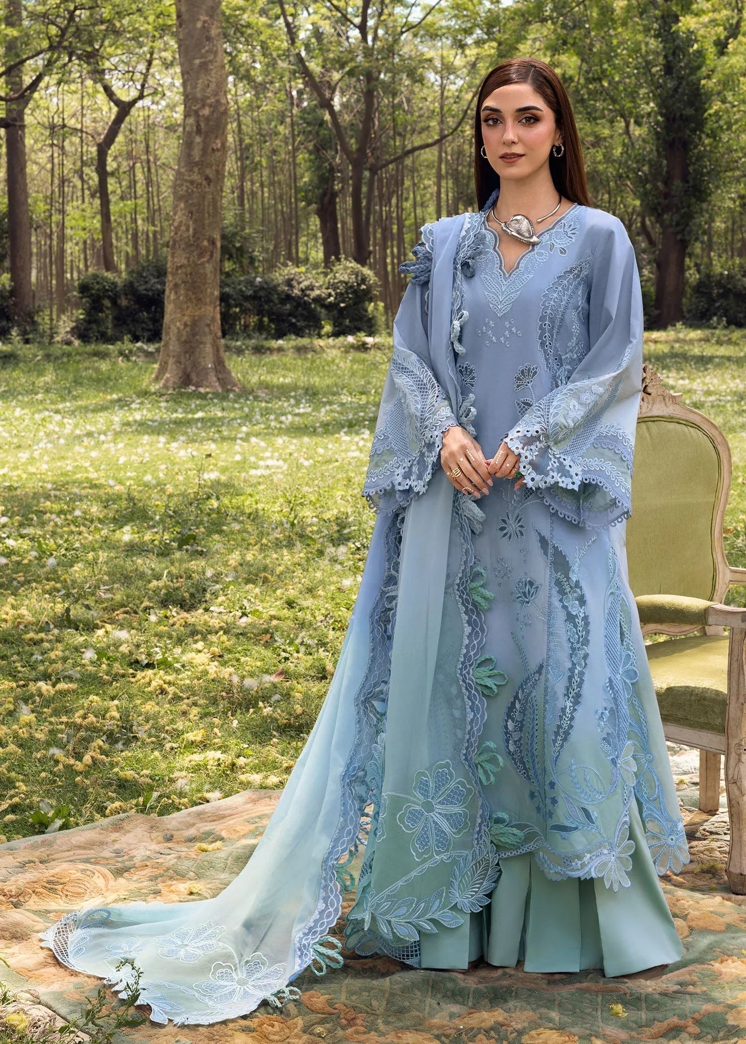 Crimson | Tasawar 25 | ALL THINGS OMBRE - D1 A - Aqsa Fabrics