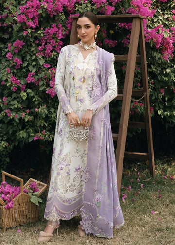 Crimson | Tasawar 25 | LAVENDER FALL - D5B - Aqsa Fabrics