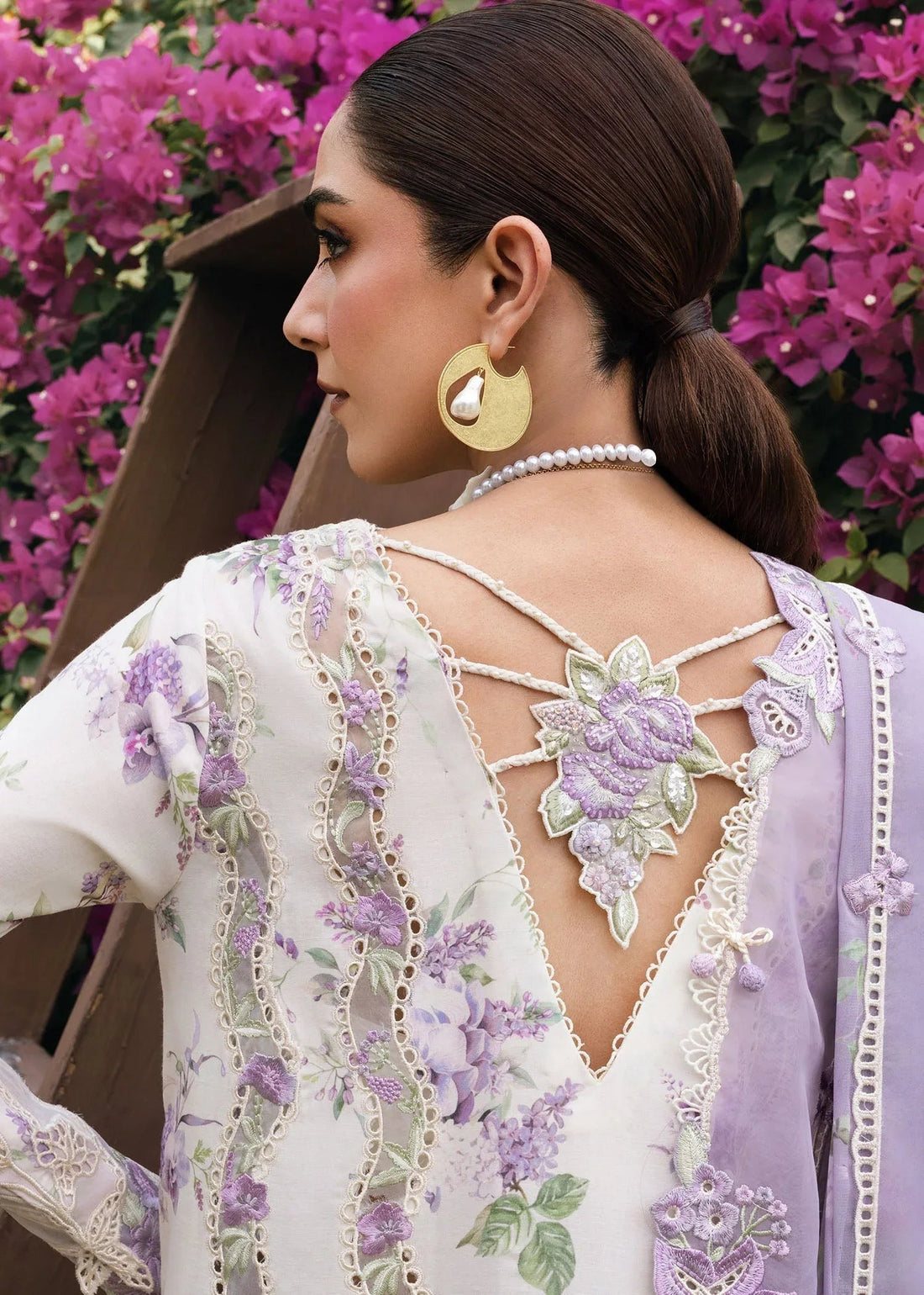Crimson | Tasawar 25 | LAVENDER FALL - D5B - Aqsa Fabrics