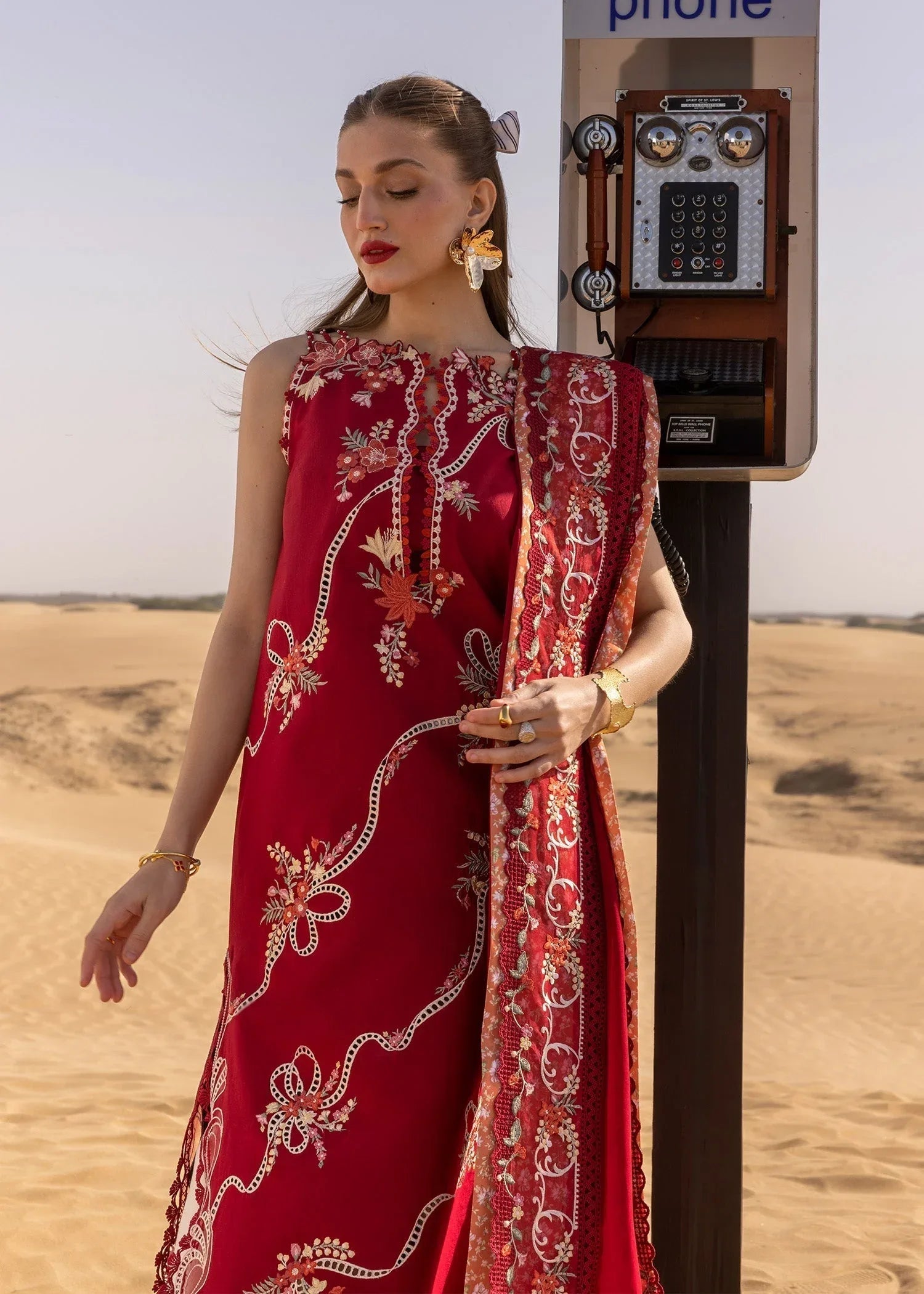 Crimson | Floe by Crimson | Twirls And Ties - D8 B - Aqsa Fabrics
