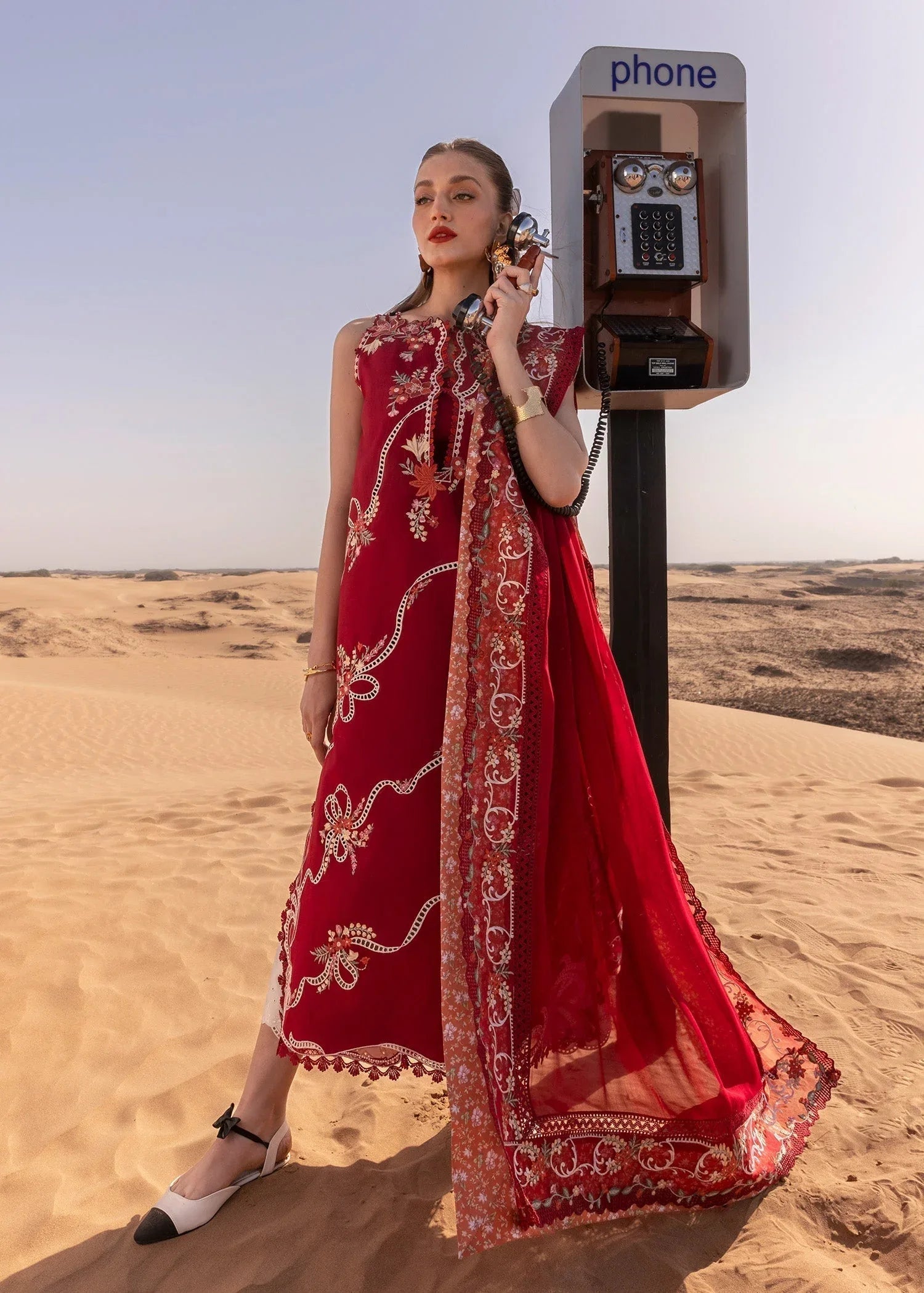 Crimson | Floe by Crimson | Twirls And Ties - D8 B - Aqsa Fabrics
