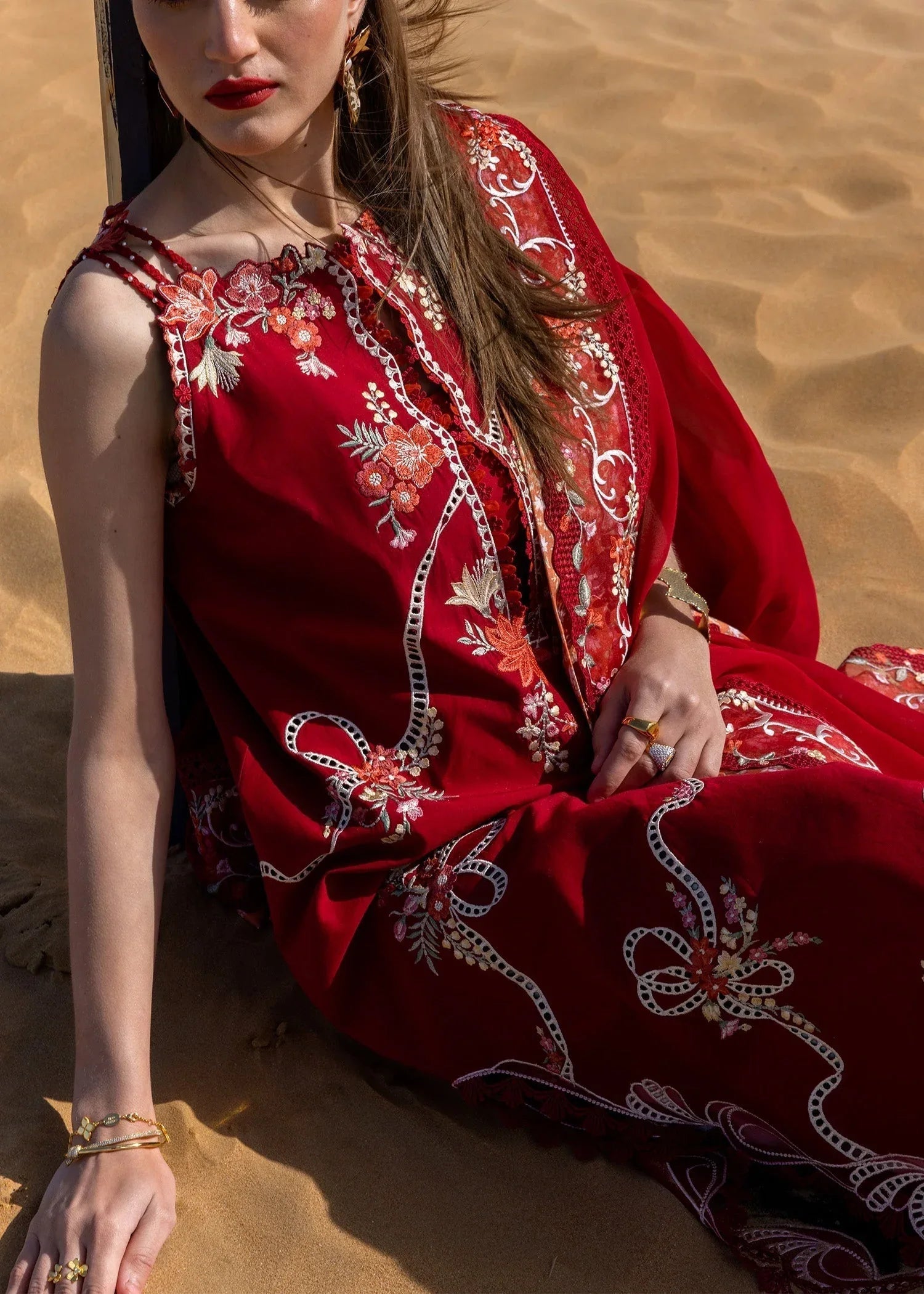 Crimson | Floe by Crimson | Twirls And Ties - D8 B - Aqsa Fabrics