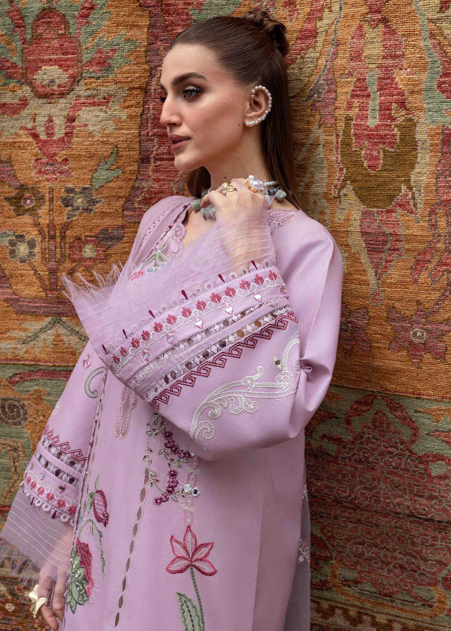 Crimson | Tasawar 25 | MIRROR GARDEN - D3B - Aqsa Fabrics