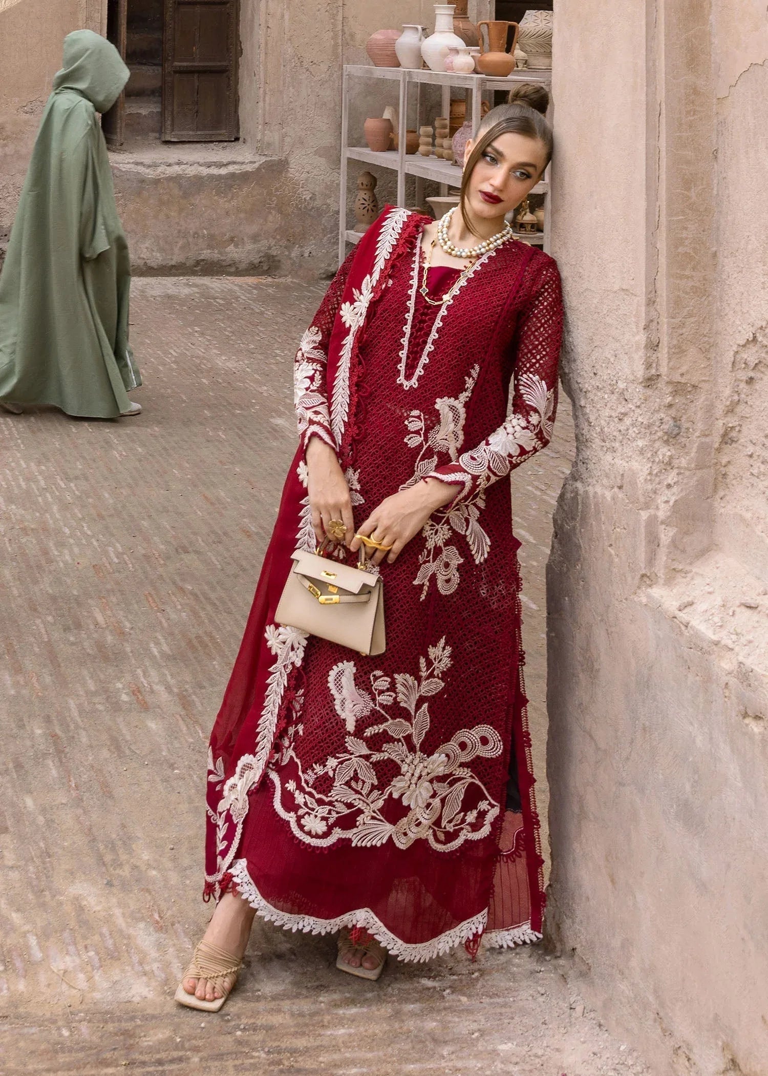 Crimson | Tasawar 25 | ONE TRUE LOVE - D6A - Aqsa Fabrics
