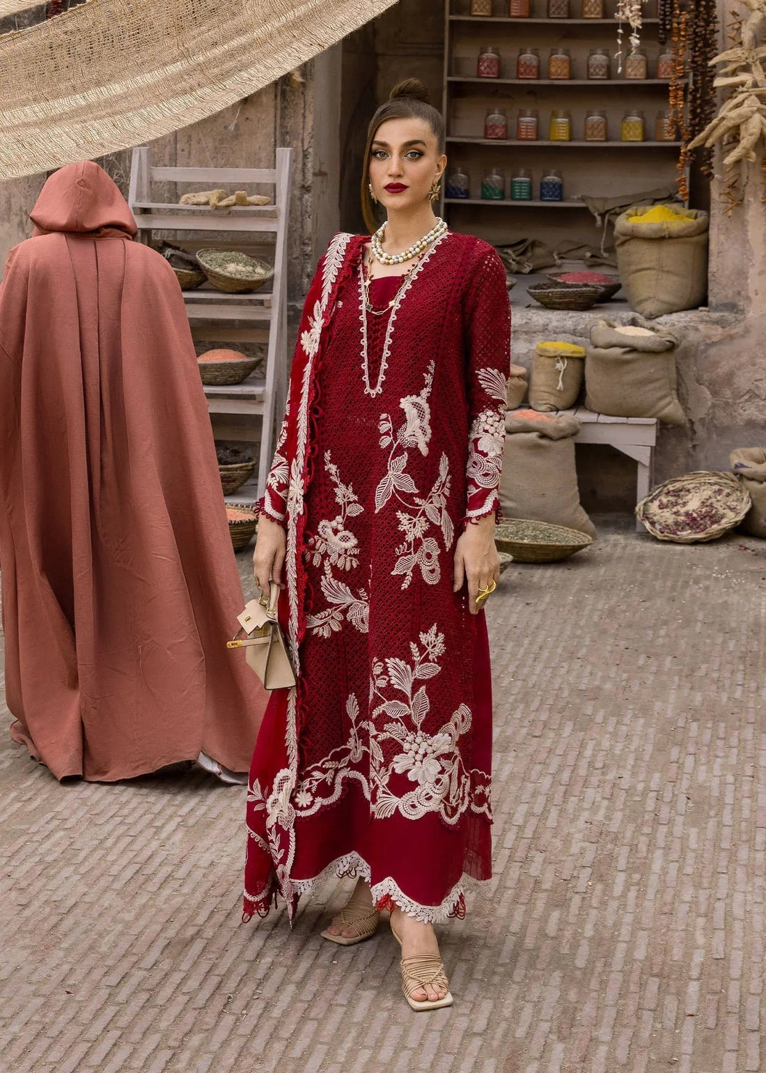 Crimson | Tasawar 25 | ONE TRUE LOVE - D6A - Aqsa Fabrics