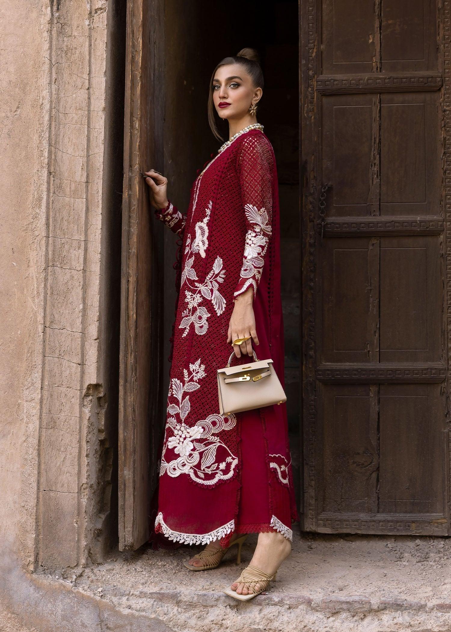 Crimson | Tasawar 25 | ONE TRUE LOVE - D6A - Aqsa Fabrics