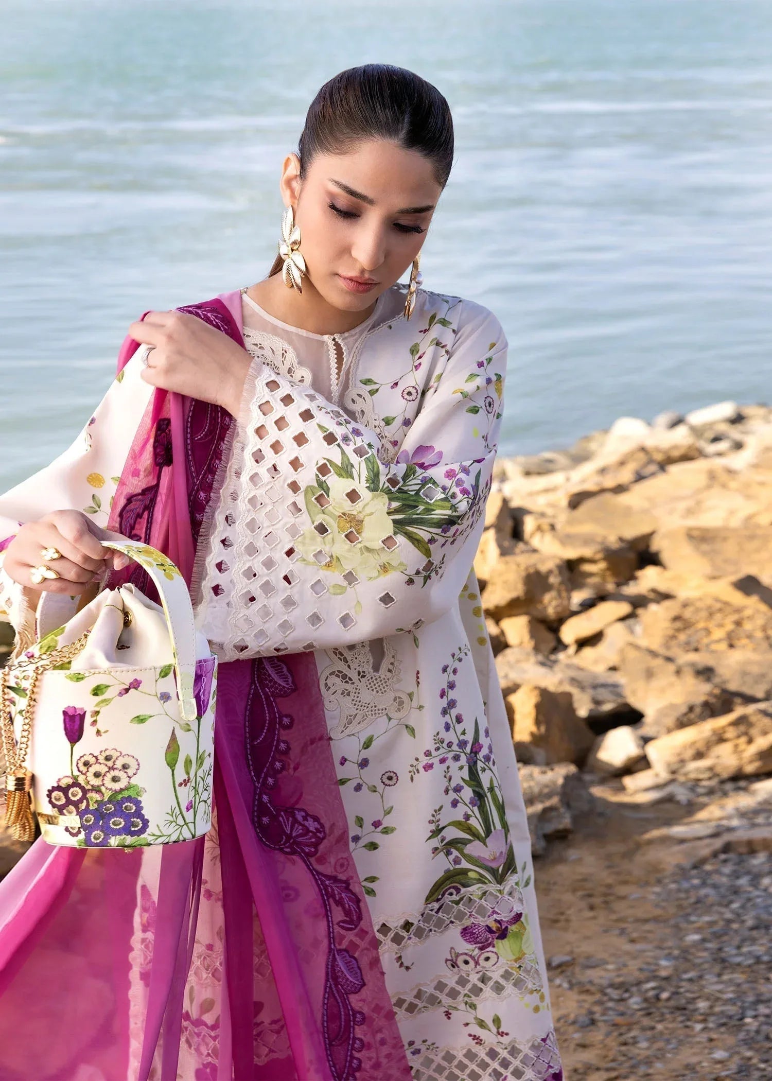 Crimson | Floe by Crimson | Bloom Bold - D4 A - Aqsa Fabrics