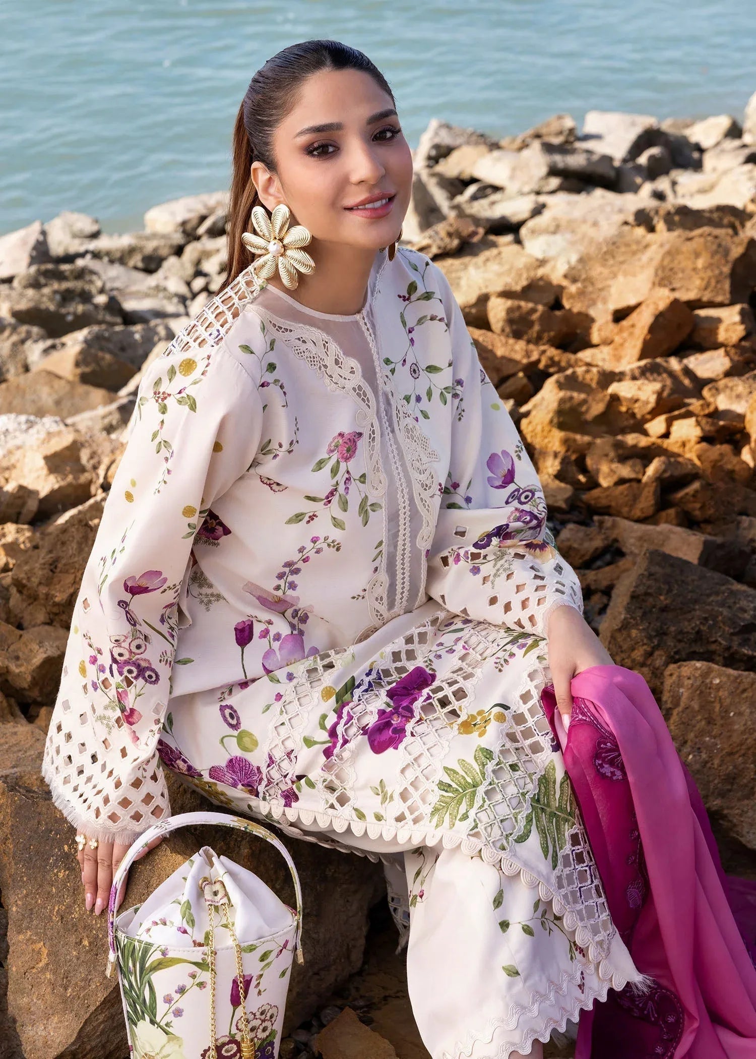 Crimson | Floe by Crimson | Bloom Bold - D4 A - Aqsa Fabrics