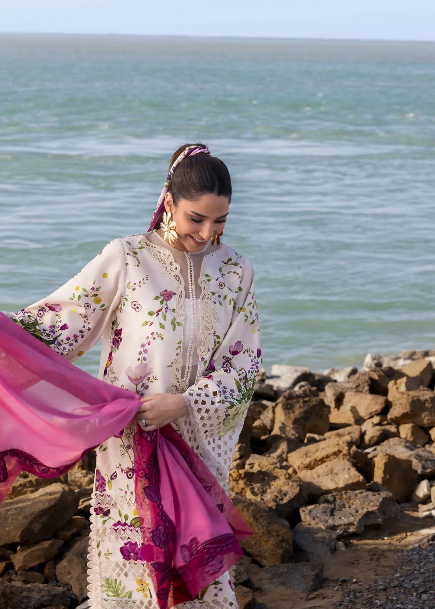 Crimson | Floe by Crimson | Bloom Bold - D4 A - Aqsa Fabrics