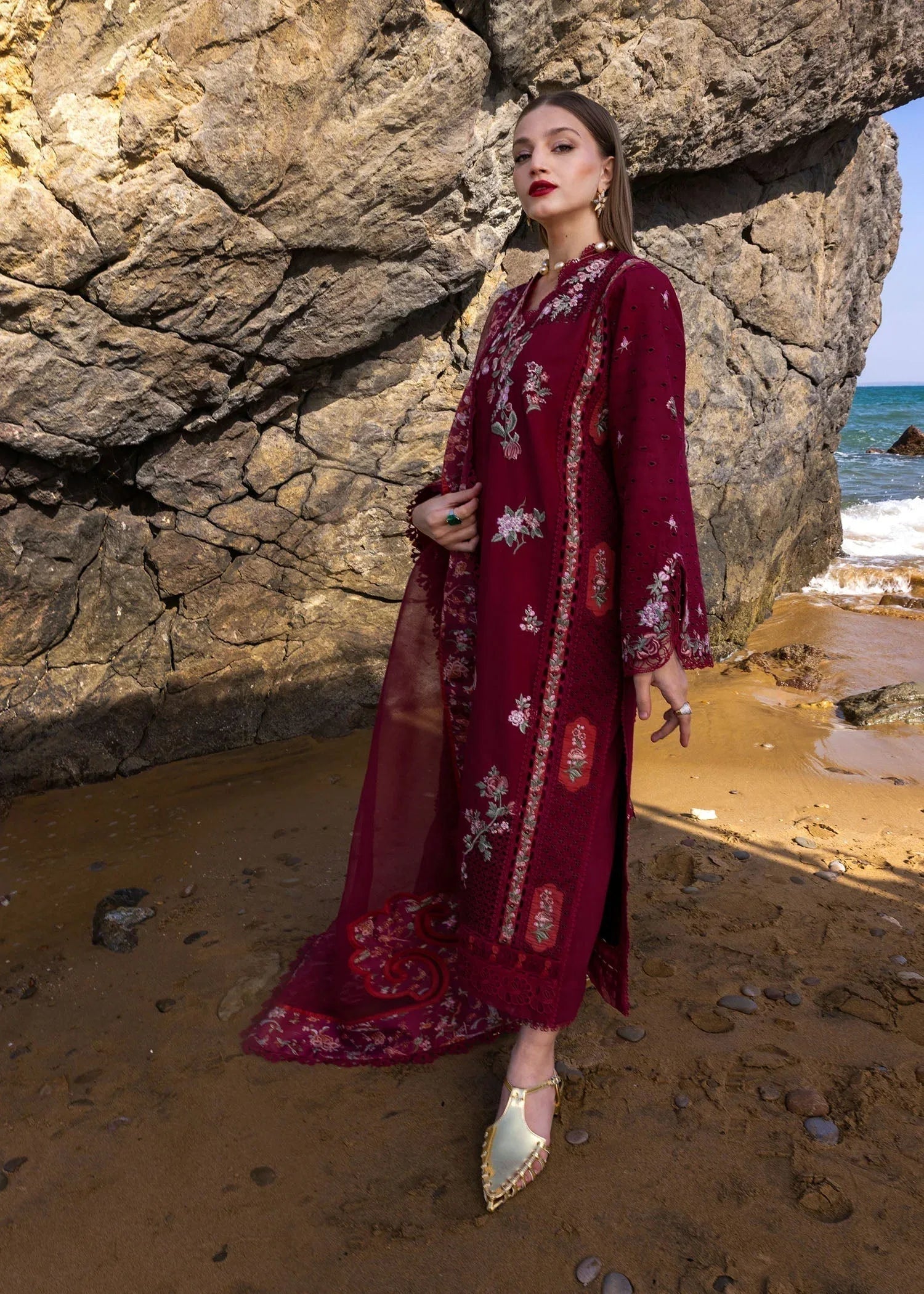 Crimson | Floe by Crimson | Parsi Threads - D5 B - Aqsa Fabrics