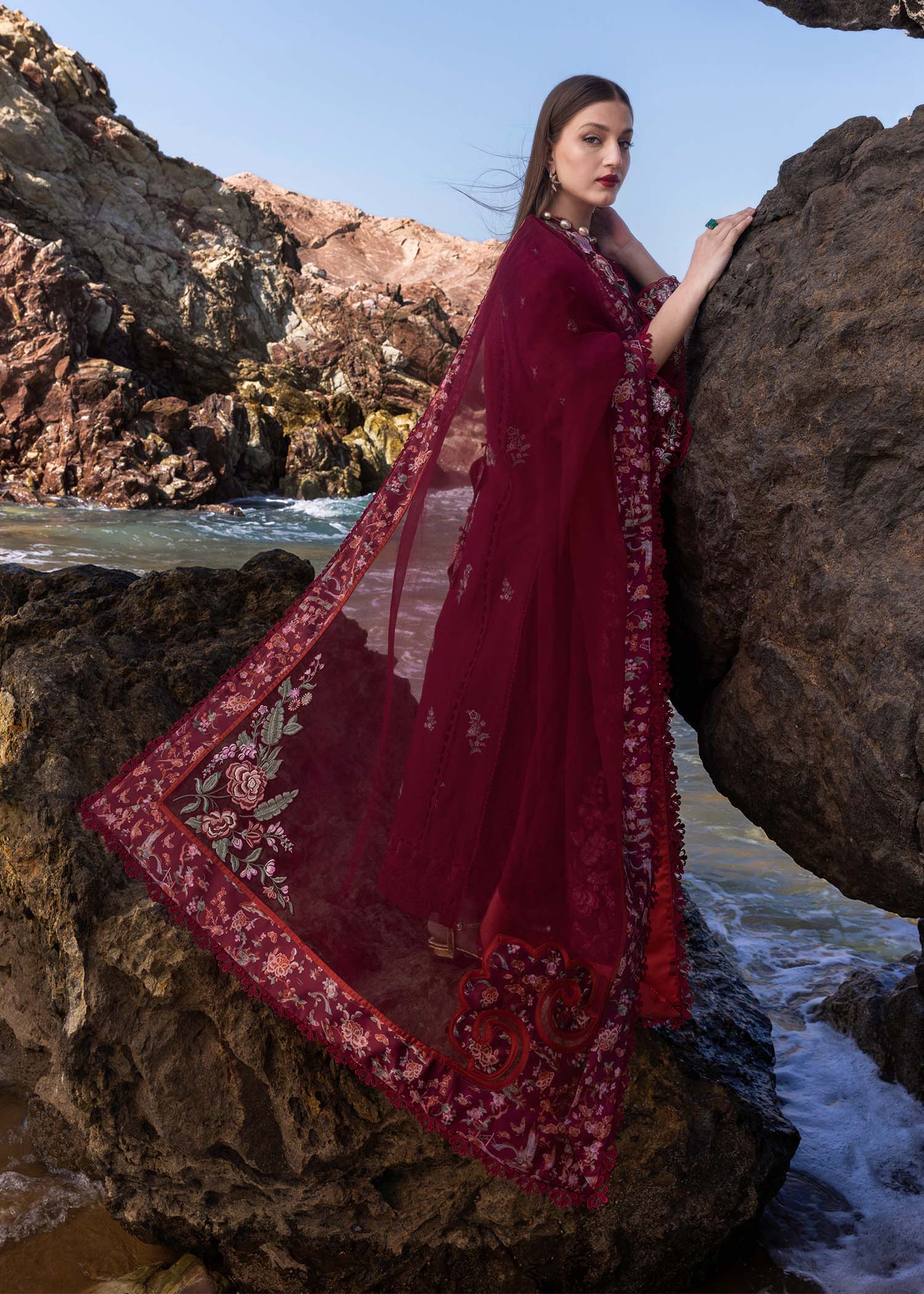 Crimson | Floe by Crimson | Parsi Threads - D5 B - Aqsa Fabrics