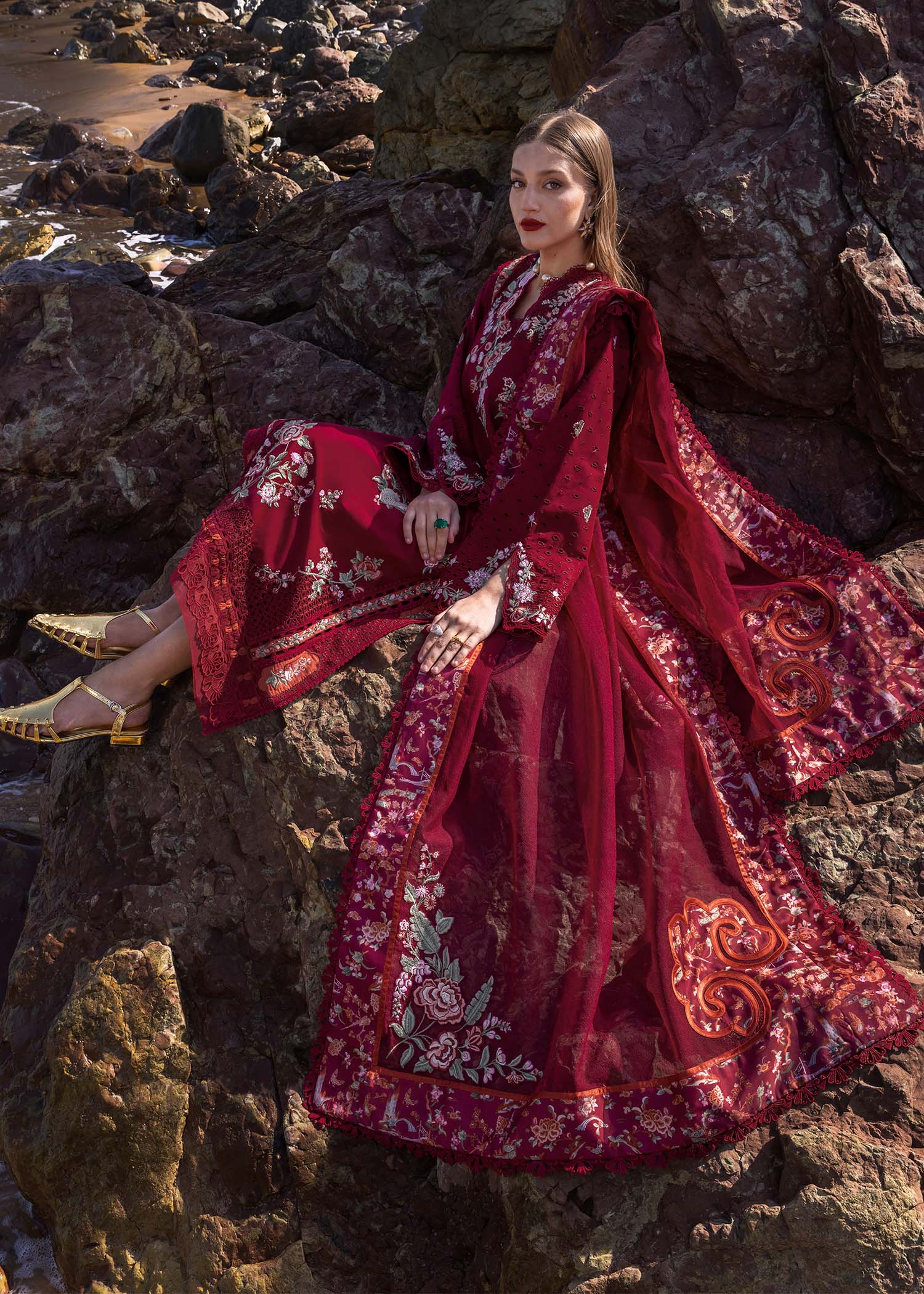 Crimson | Floe by Crimson | Parsi Threads - D5 B - Aqsa Fabrics