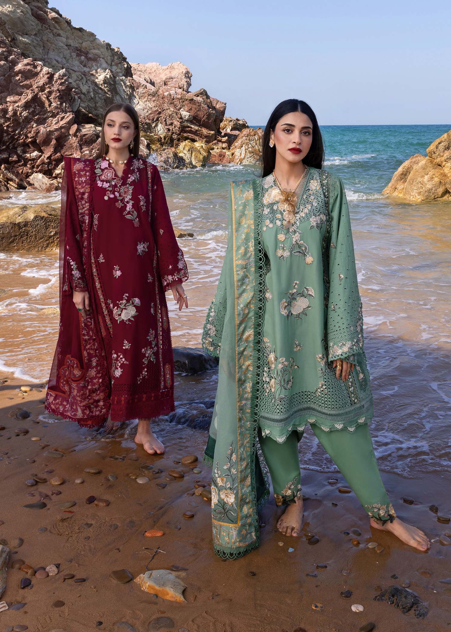 Crimson | Floe by Crimson | Parsi Threads - D5 A - Aqsa Fabrics
