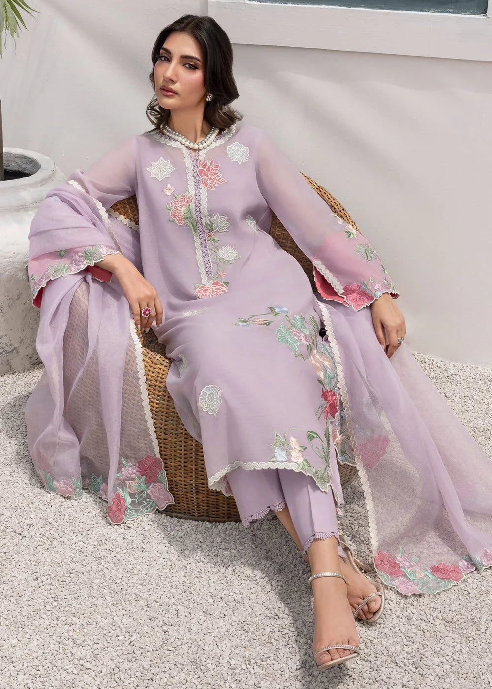 Saira Shakira | Rosea Casual Pret 25 | Irisé - Aqsa Fabrics