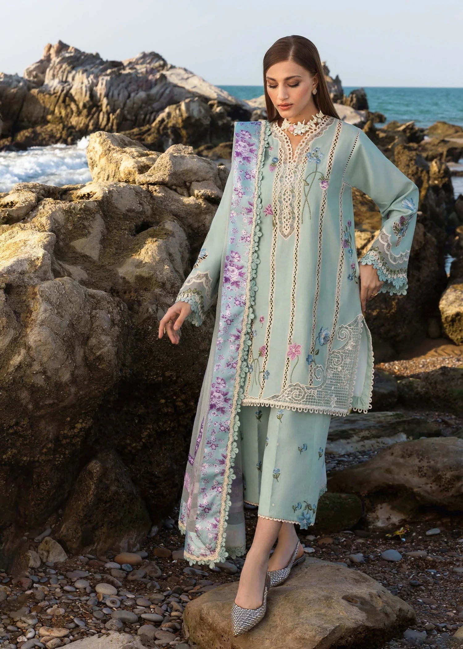 Crimson | Floe by Crimson | Floral Crush - D6 A - Aqsa Fabrics