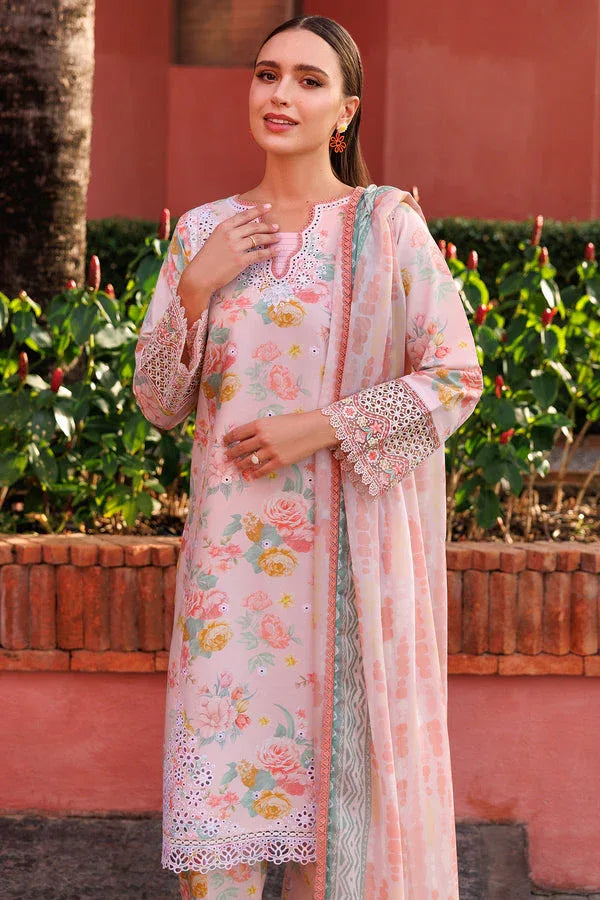 Farasha | Printed Essentials | Peach Glow - Aqsa Fabrics