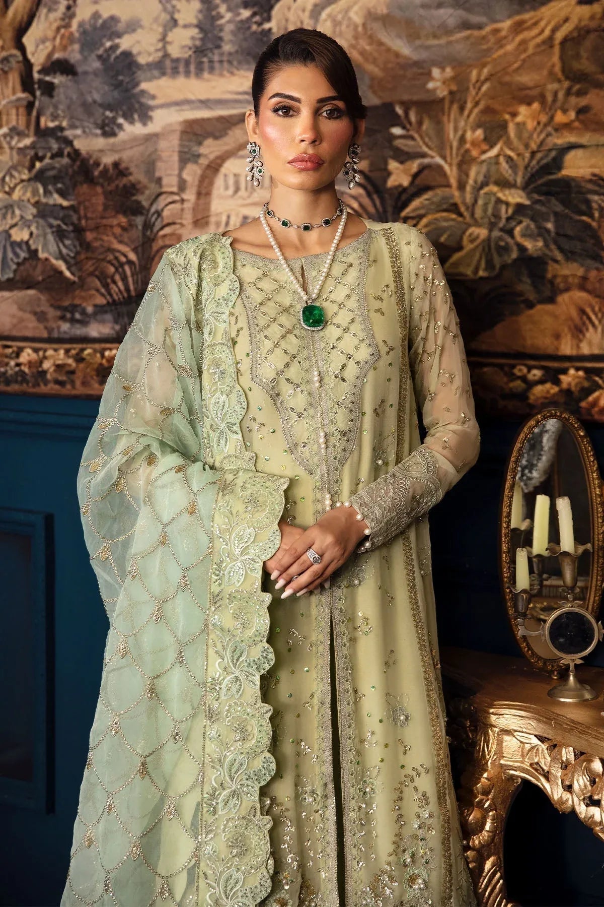 Nureh | Elanora Formal 24 | NEL-50-Meadow - Aqsa Fabrics