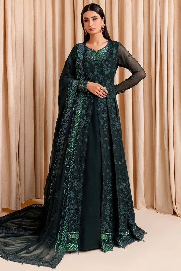 Farasha | Lumiere Formals | ENCHANTED SAGE - Aqsa Fabrics