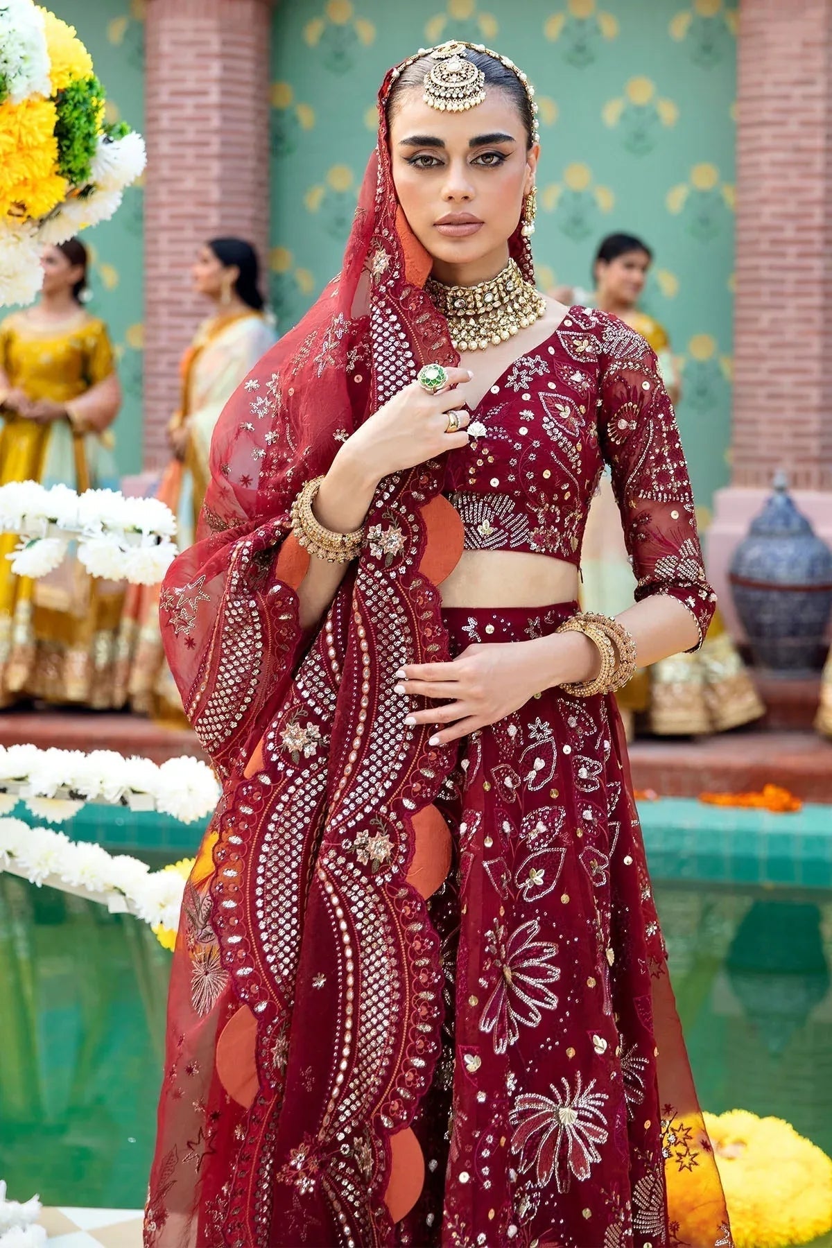 Nureh | Jhoomro Wedding Formals | NL-53 - MAHRO - Aqsa Fabrics