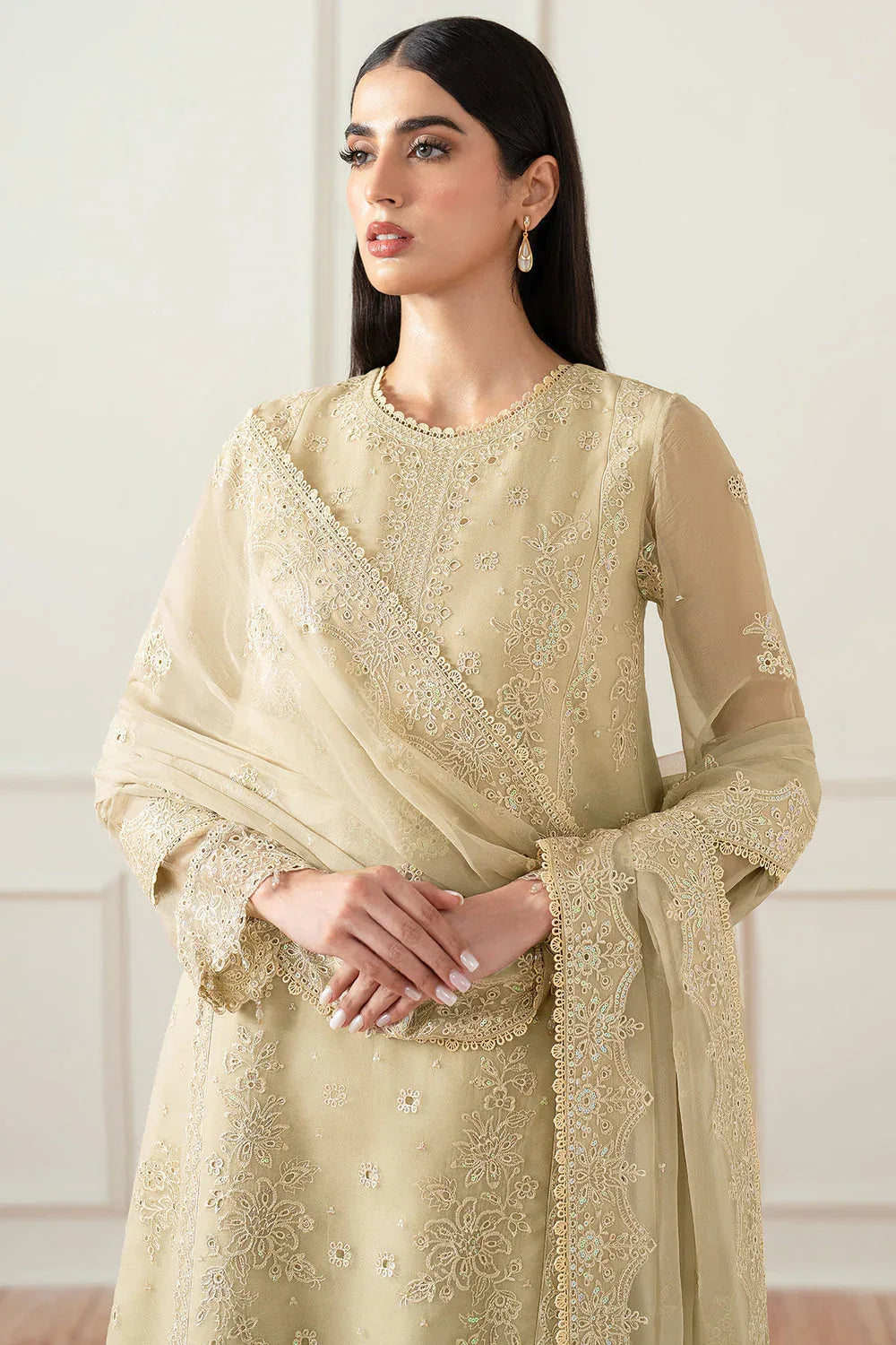 Farasha | Essence Formals 25 | Beige Dusk - Aqsa Fabrics