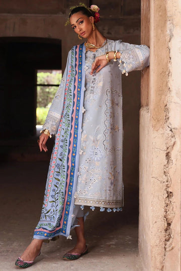 Elan | Luxury Lawn 25 | SERENE (EL25-01 B) - Aqsa Fabrics