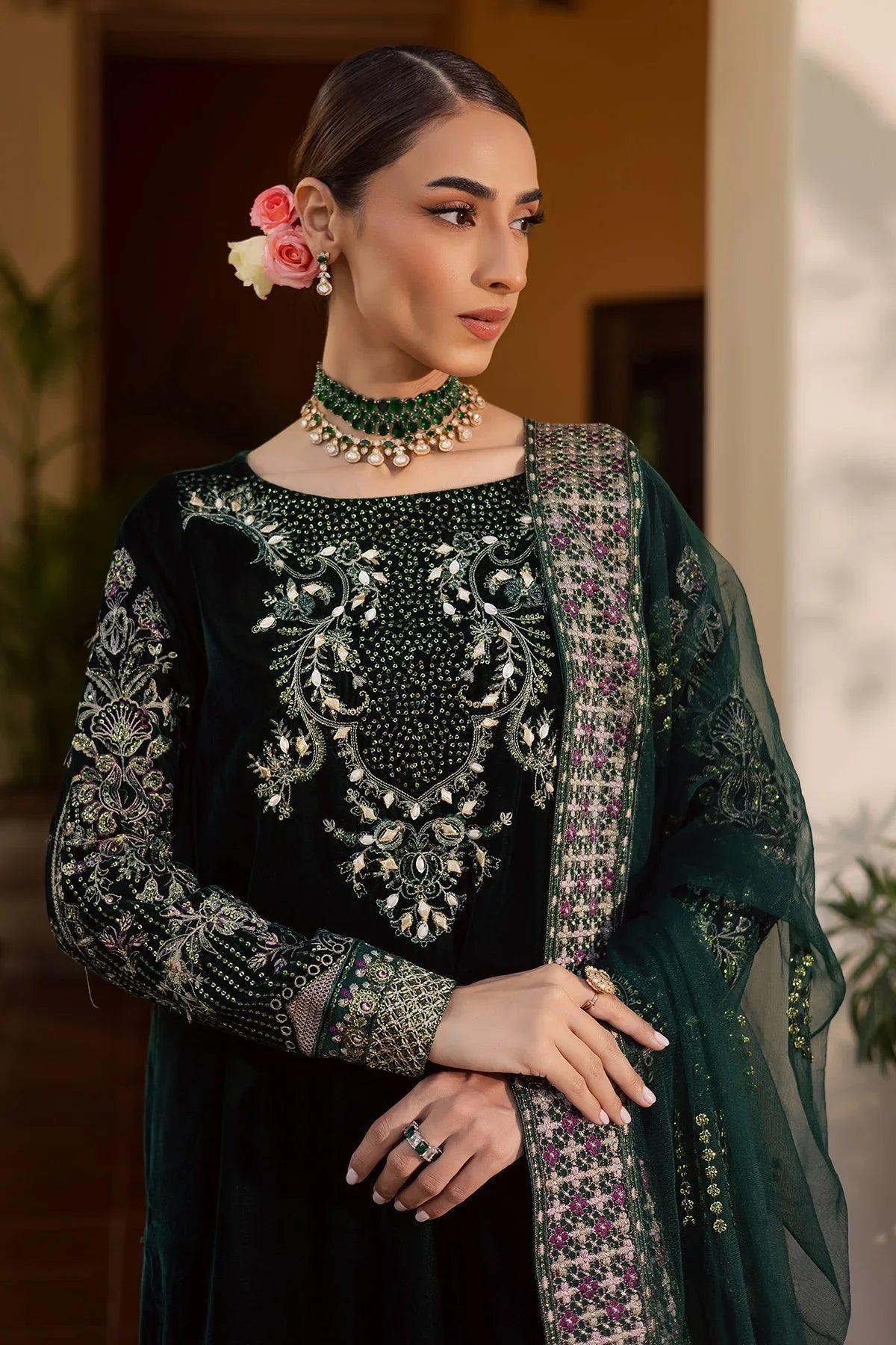Nureh | Maya Velvet | NW-115 - Aqsa Fabrics