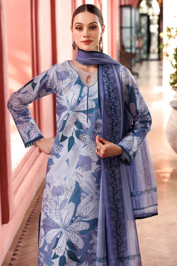 Farasha | Printed Essentials | Blue Passion - Aqsa Fabrics