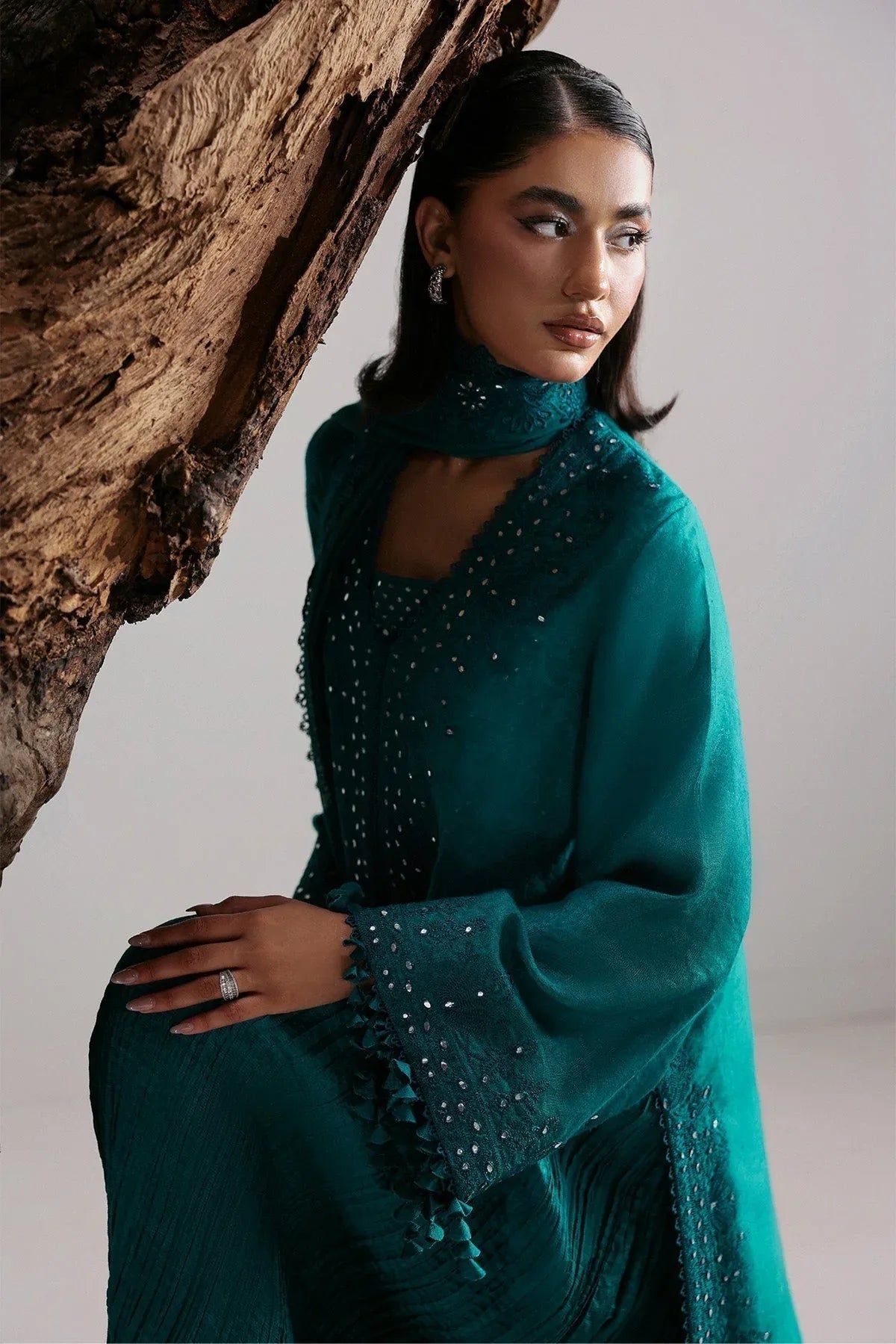 Afrozeh | Slate Ready to Wear | Valentena - Aqsa Fabrics