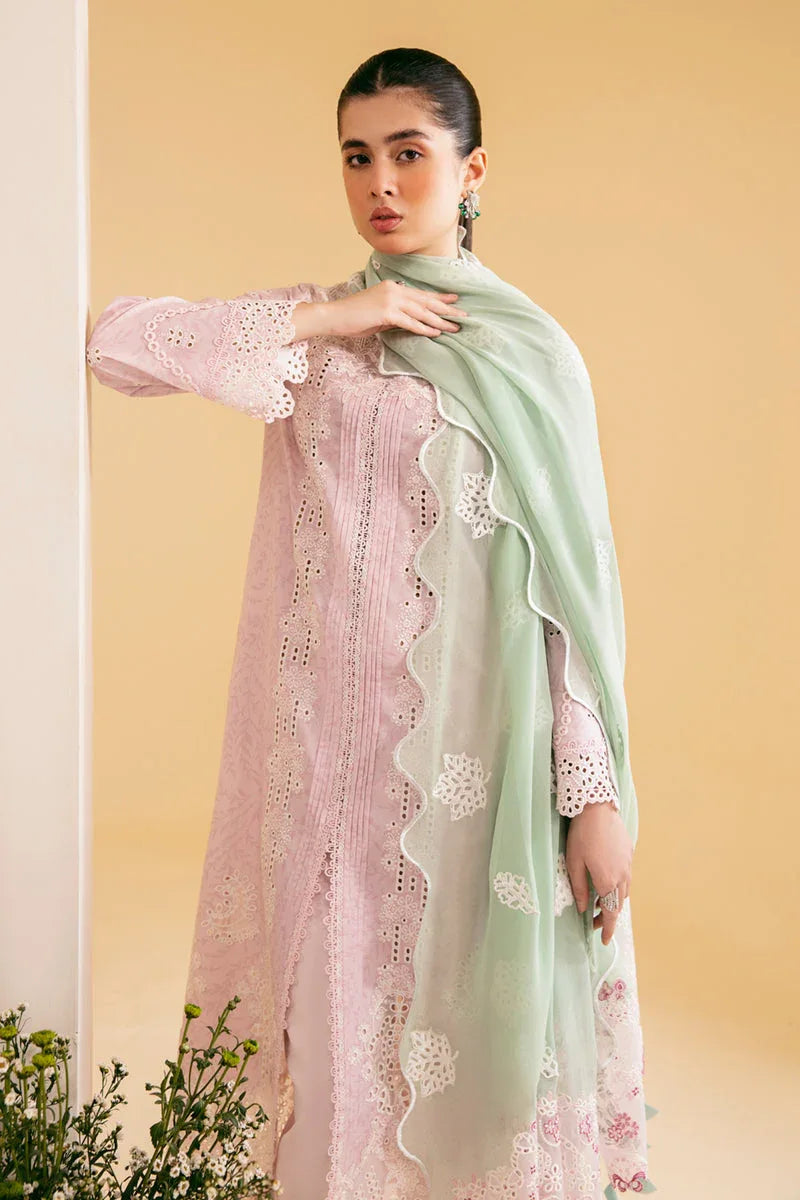 Qalamkar | Qlinekari Luxury Lawn | SQ-02 ASEMA - Aqsa Fabrics